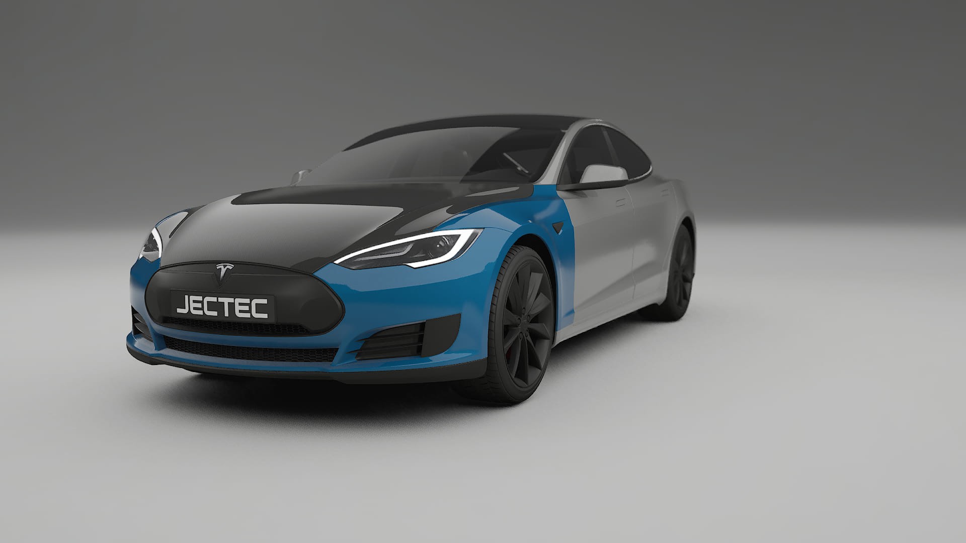 Lakbeskyttelsesfilm Tesla Model-S | CrystalGuard Frontsæt med Carbon Motorhjelm
