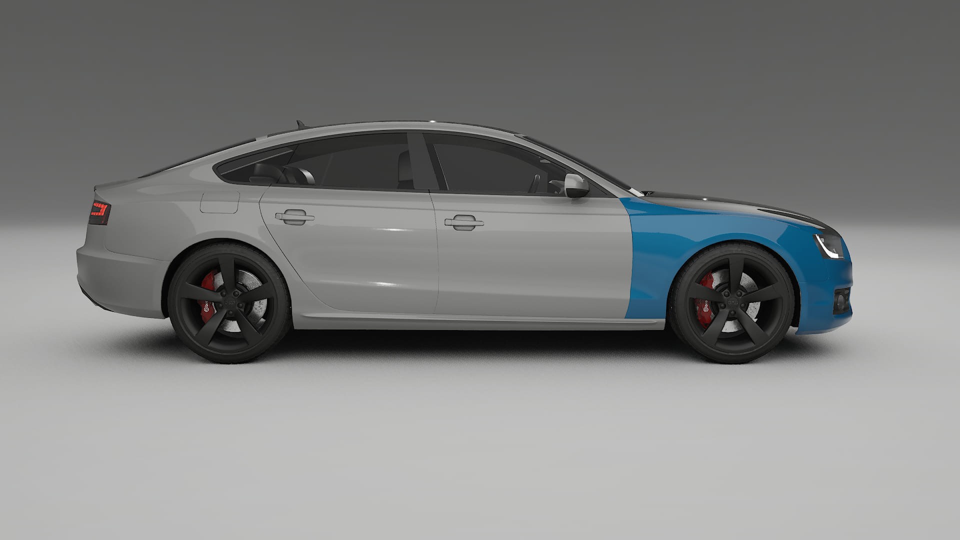 Lakbeskyttelsesfilm Audi A5 8T Sportback prefacelift | CrystalGuard Frontsæt med Carbon Motorhjelm 2