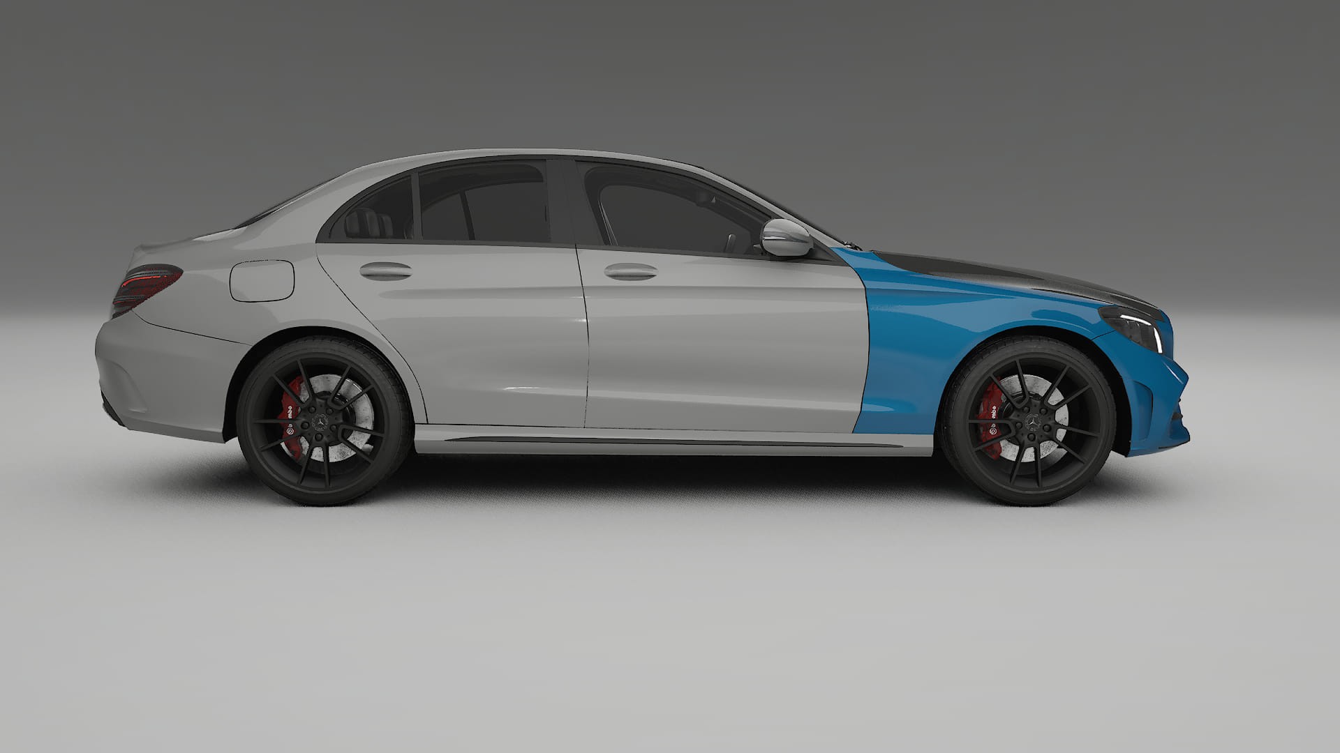 Lakbeskyttelsesfilm Mercedes C-class W205 AMG sedan | CrystalGuard Frontsæt med Carbon Motorhjelm 2