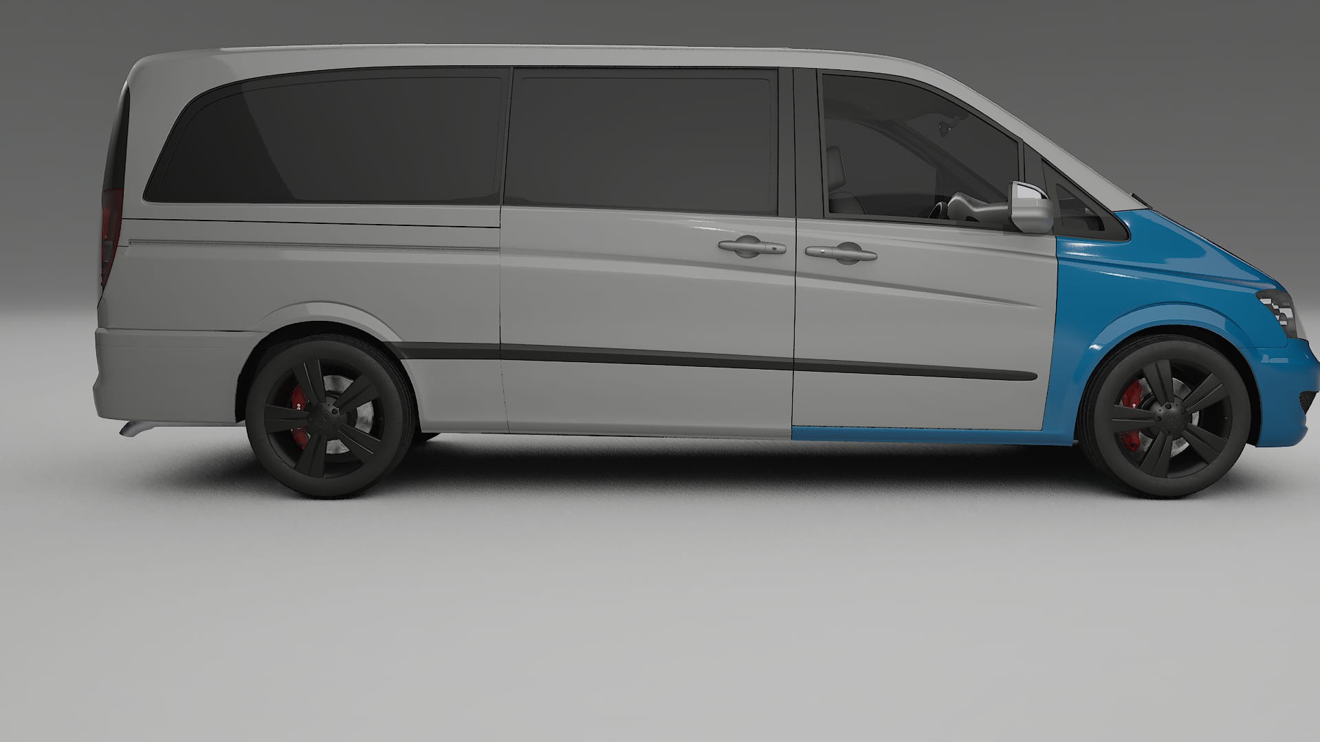 Lakbeskyttelsesfilm Mercedes Viano Ekstra lang W439 Facelift | CrystalGuard Frontsæt med Carbon Motorhjelm 2