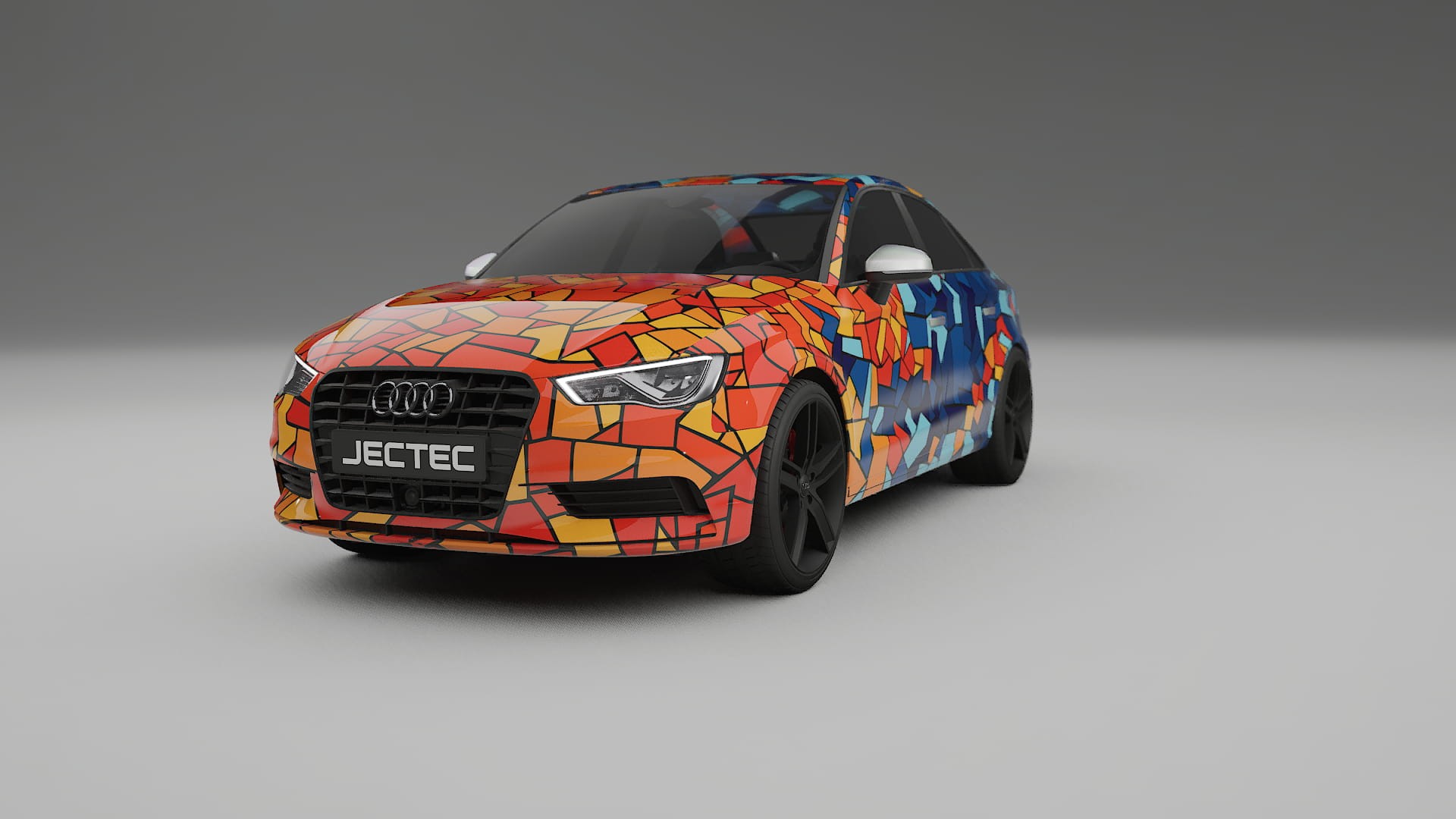 Audi A3 8V sedan prefacelift pre-LCI BARCELONA – Designet Wrap PPF-sæt i printbart polyurethanfilm