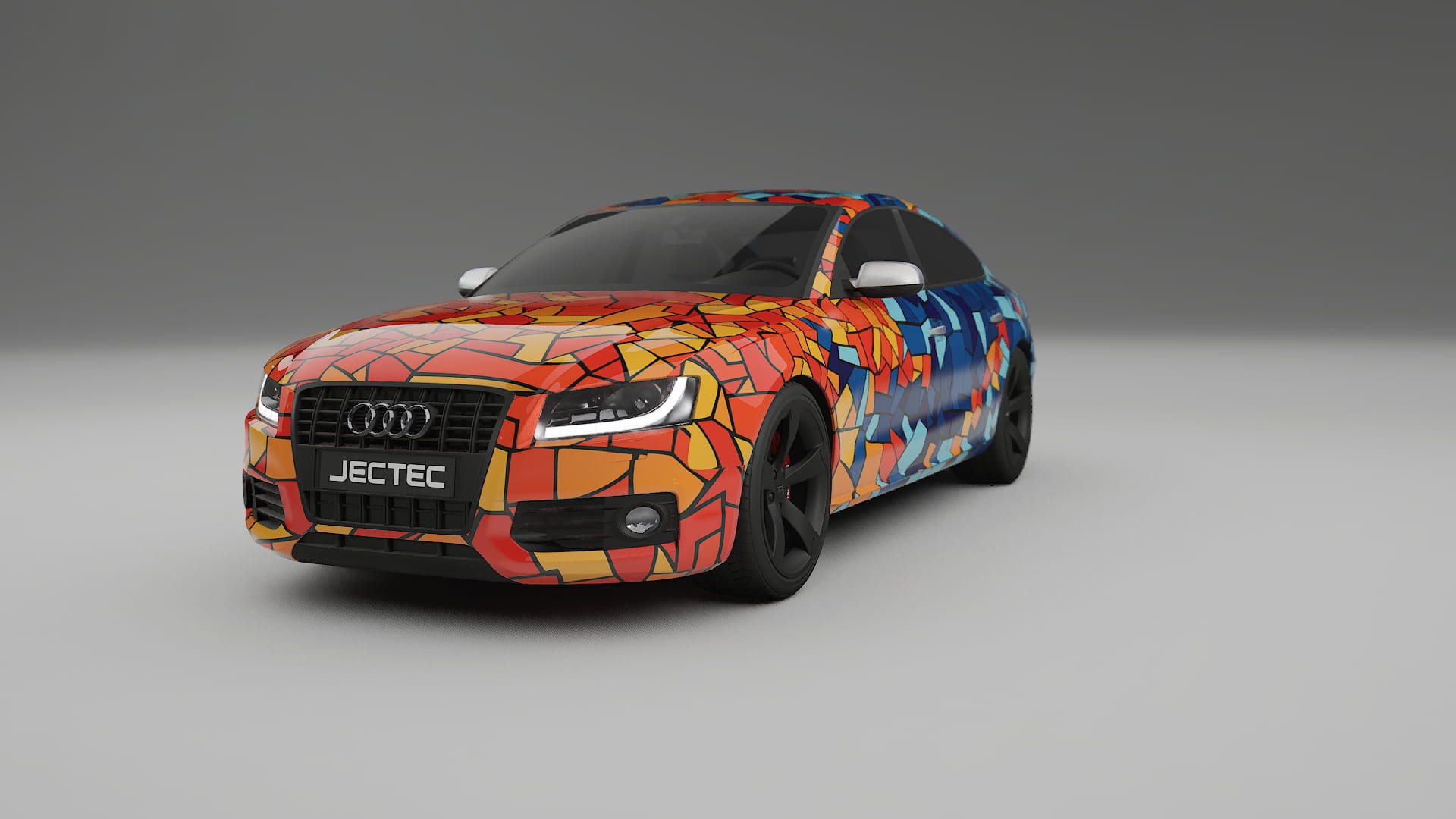 Audi A5 8T Sportback prefacelift pre-LCI BARCELONA – Designet Wrap PPF-sæt i printbart polyurethanfilm