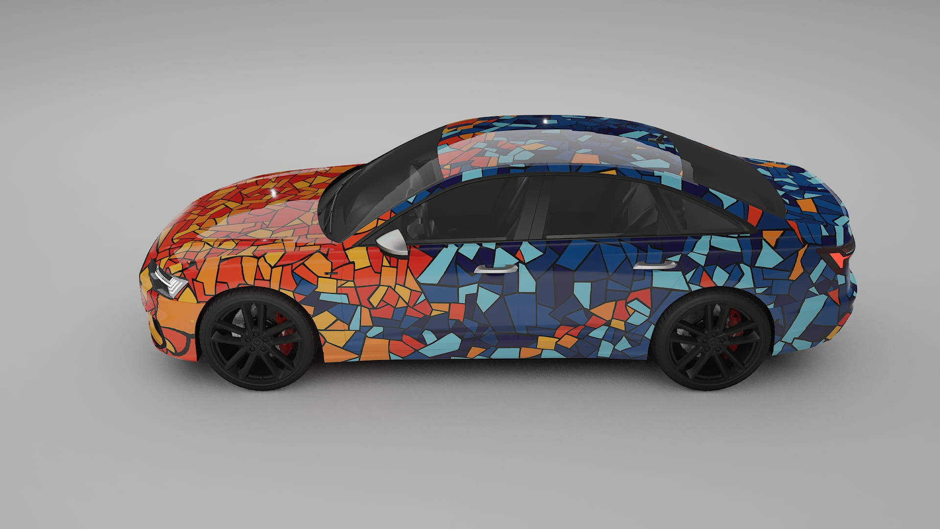 Audi A6 S-Line C8 BARCELONA – Designet Wrap PPF-sæt i printbart polyurethanfilm