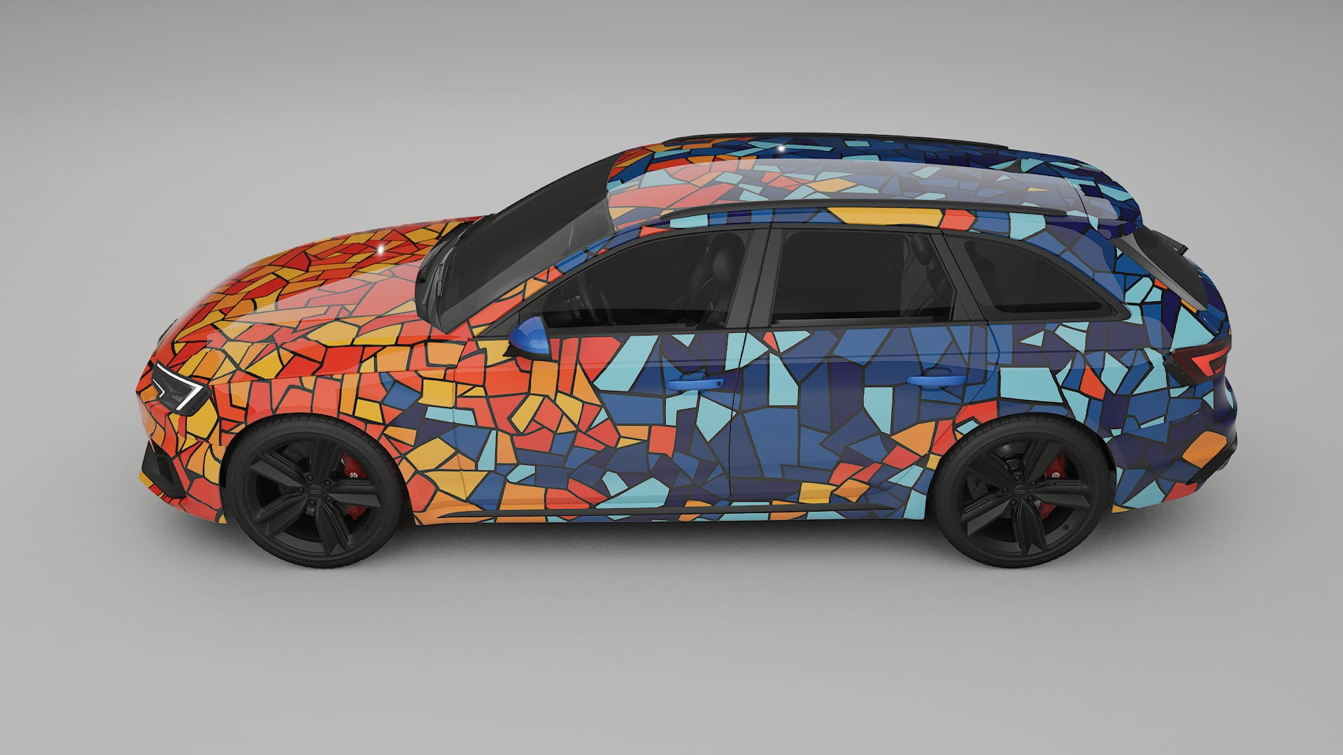 Audi RS4 Avant B9 prefacelift pre-LCI BARCELONA – Designet Wrap PPF-sæt i printbart polyurethanfilm