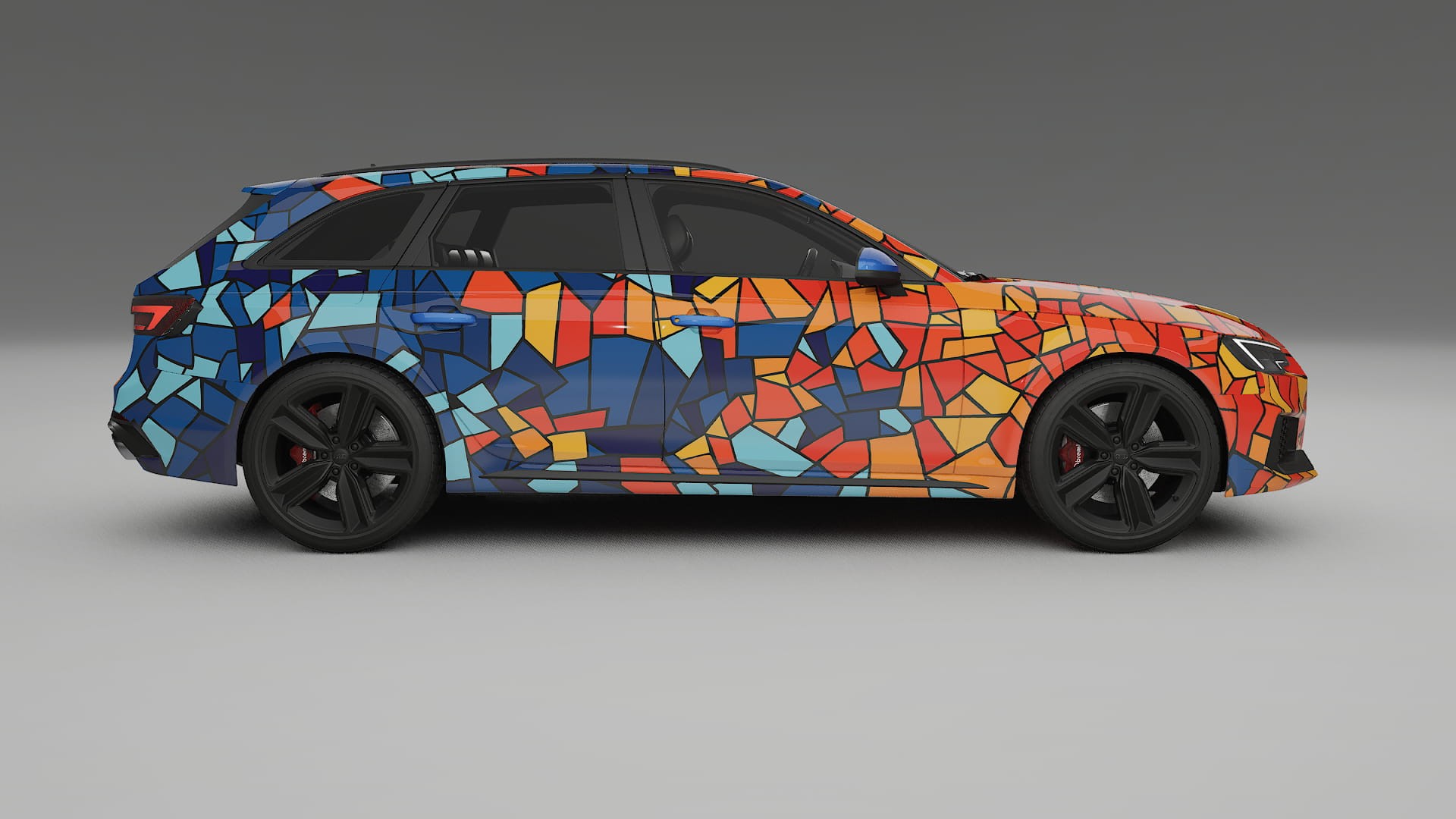 Audi RS4 Avant B9 prefacelift pre-LCI BARCELONA – Designet Wrap PPF-sæt i printbart polyurethanfilm