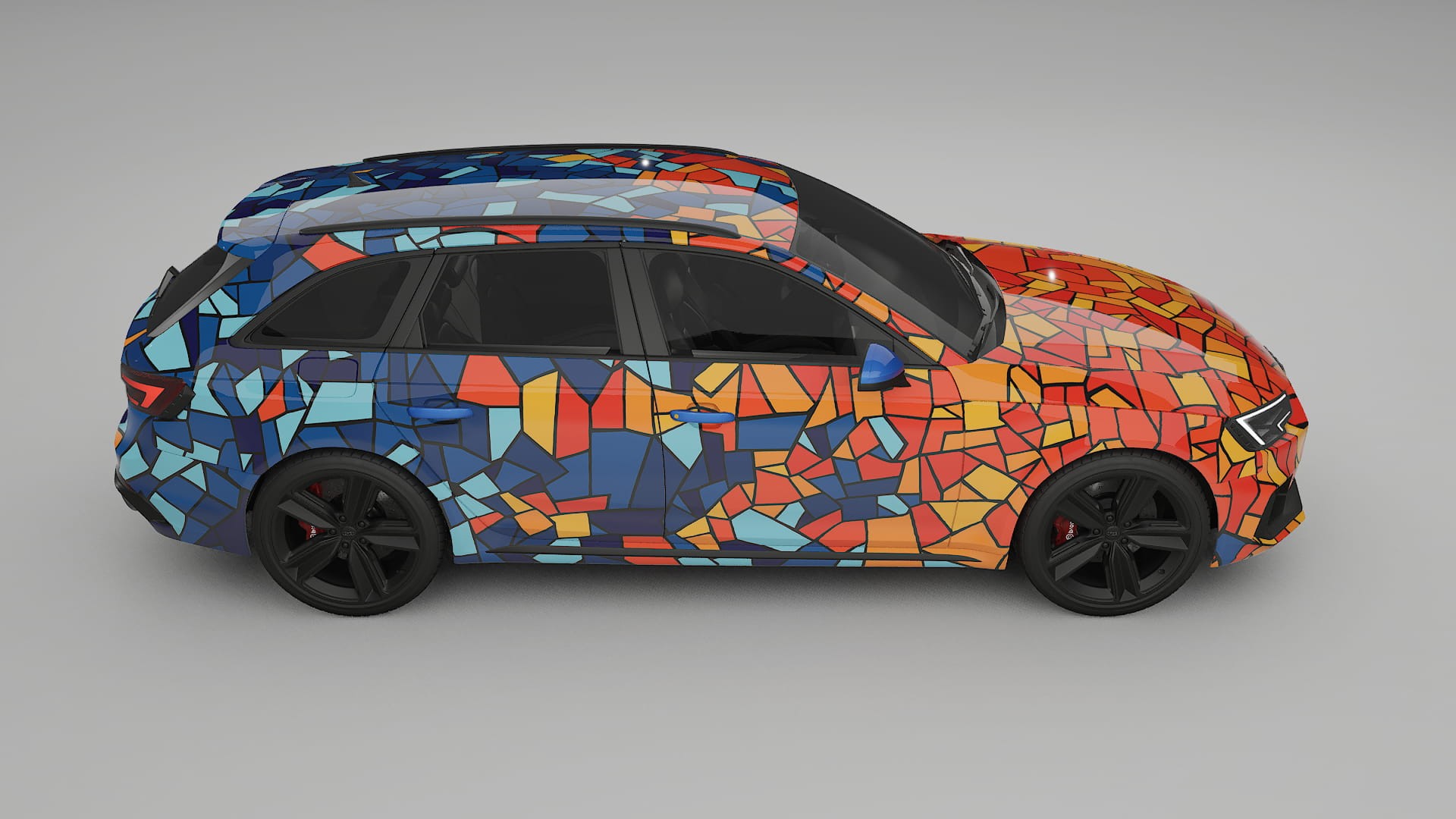 Audi RS4 Avant B9 prefacelift pre-LCI BARCELONA – Designet Wrap PPF-sæt i printbart polyurethanfilm