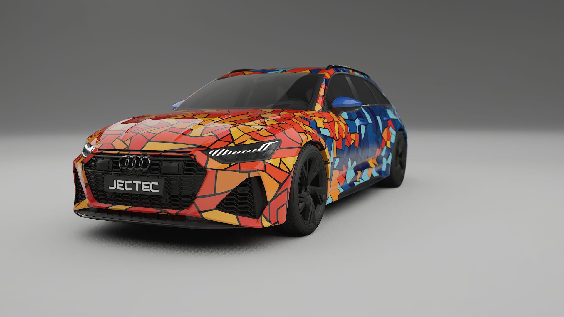 Audi RS6 Avant C8 facelift LCI BARCELONA – Designet Wrap PPF-sæt i printbart polyurethanfilm