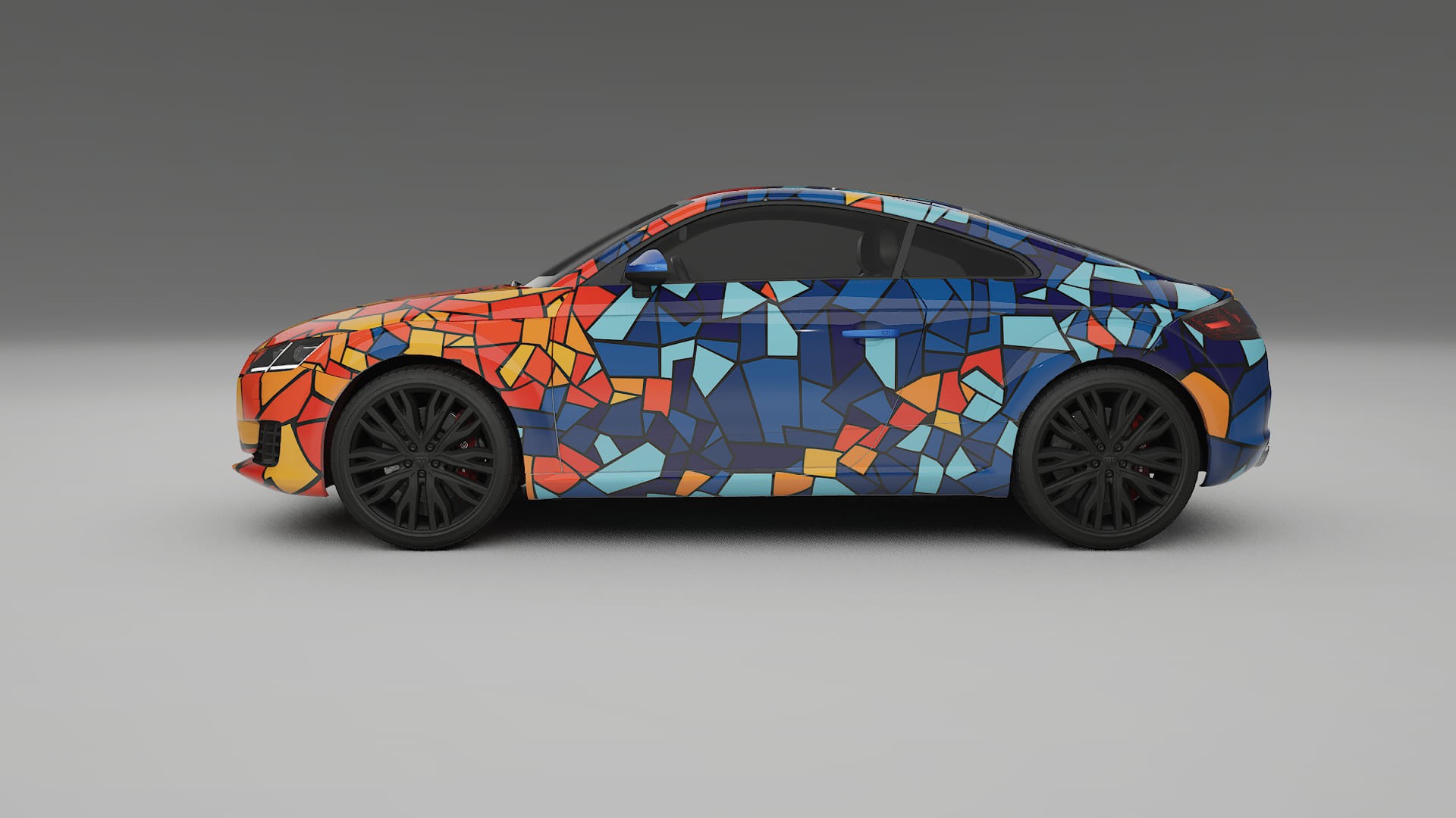 Audi TT Coupe 8S prefacelift pre-LCI BARCELONA – Designet Wrap PPF-sæt i printbart polyurethanfilm