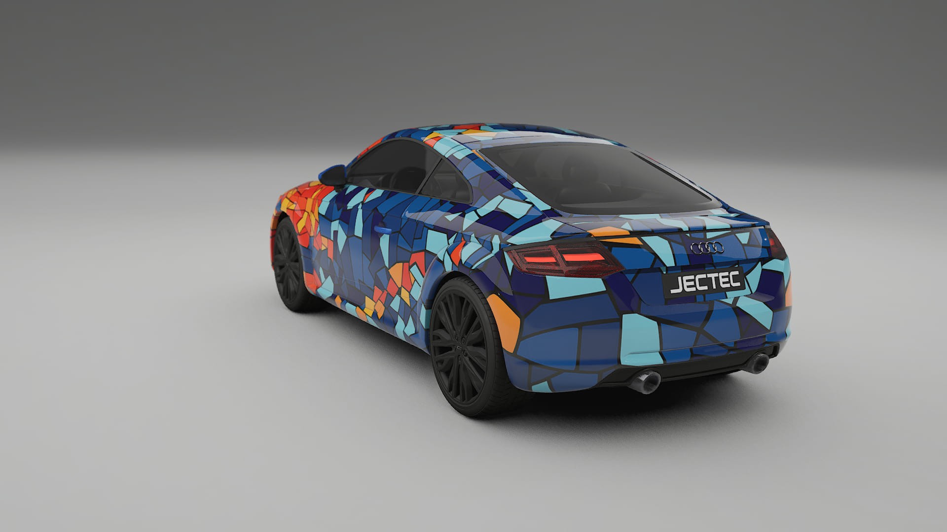 Audi TT Coupe 8S prefacelift pre-LCI BARCELONA – Designet Wrap PPF-sæt i printbart polyurethanfilm
