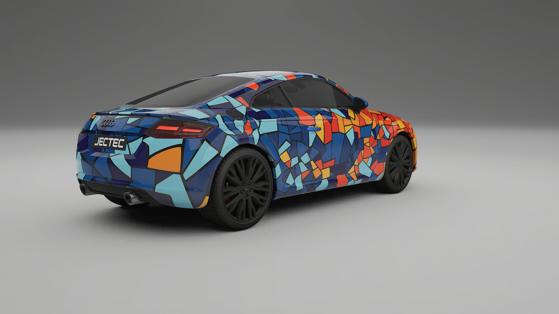 Audi TT Coupe 8S prefacelift pre-LCI BARCELONA – Designet Wrap PPF-sæt i printbart polyurethanfilm