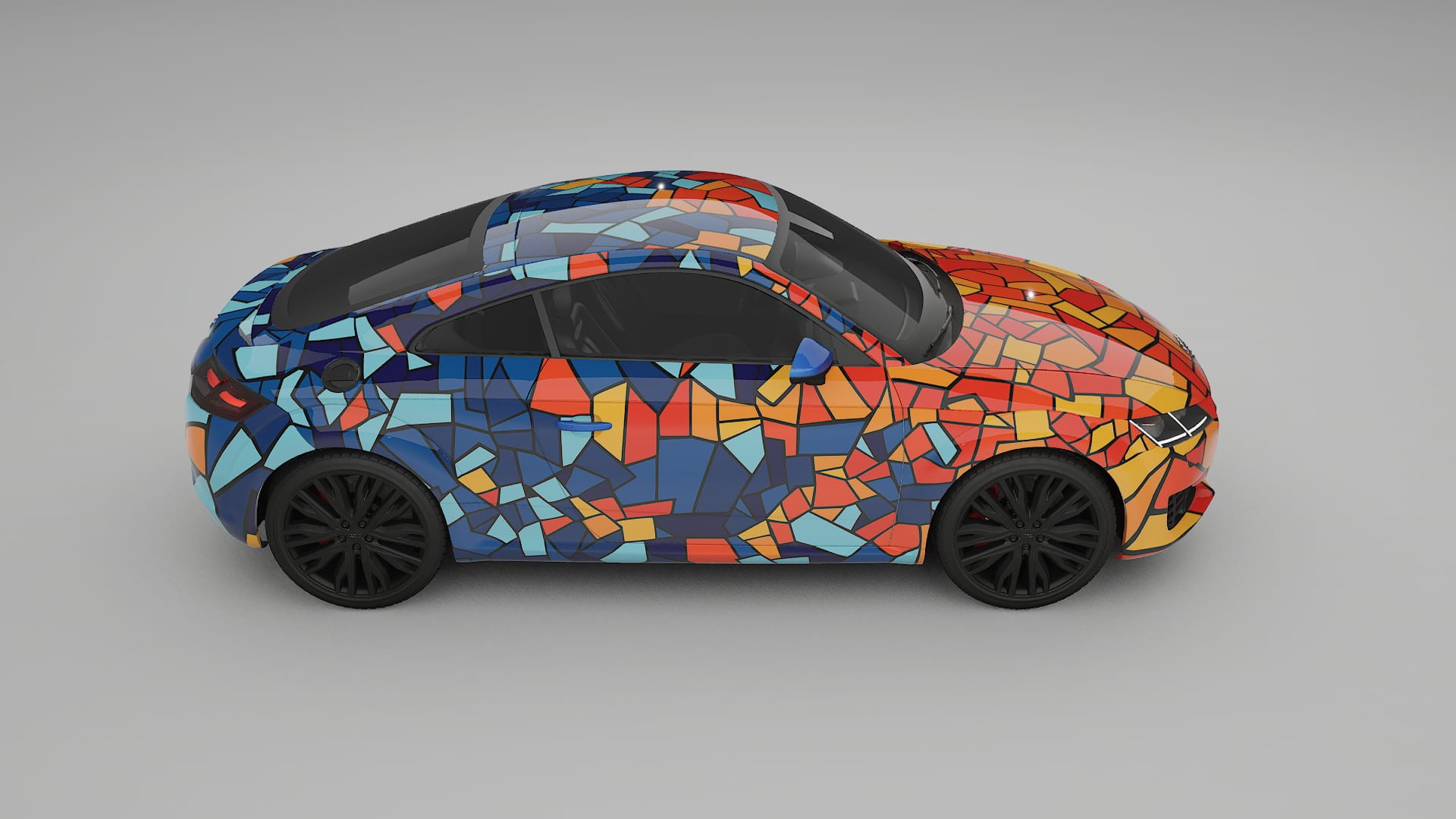 Audi TT Coupe 8S prefacelift pre-LCI BARCELONA – Designet Wrap PPF-sæt i printbart polyurethanfilm
