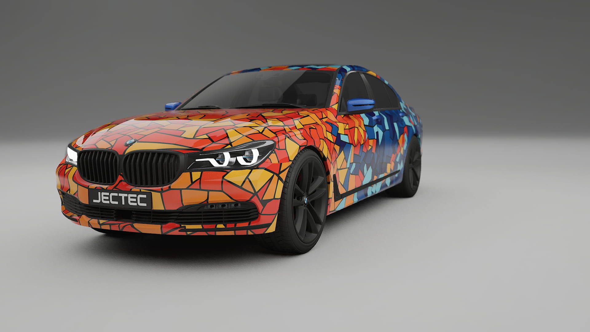 BMW 7 G11 G12 facelift LCI BARCELONA – Designet Wrap PPF-sæt i printbart polyurethanfilm
