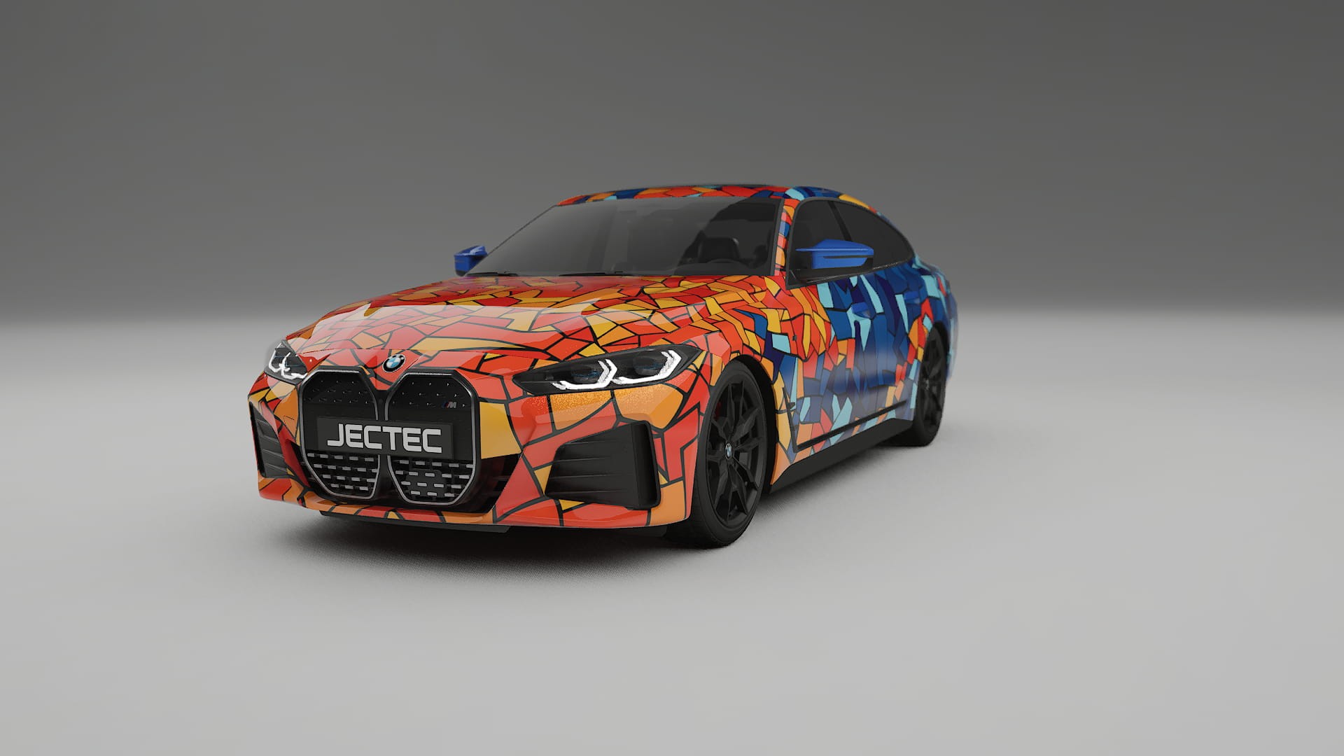 BMW I4 G26 M-Package BARCELONA – Designet Wrap PPF-sæt i printbart polyurethanfilm