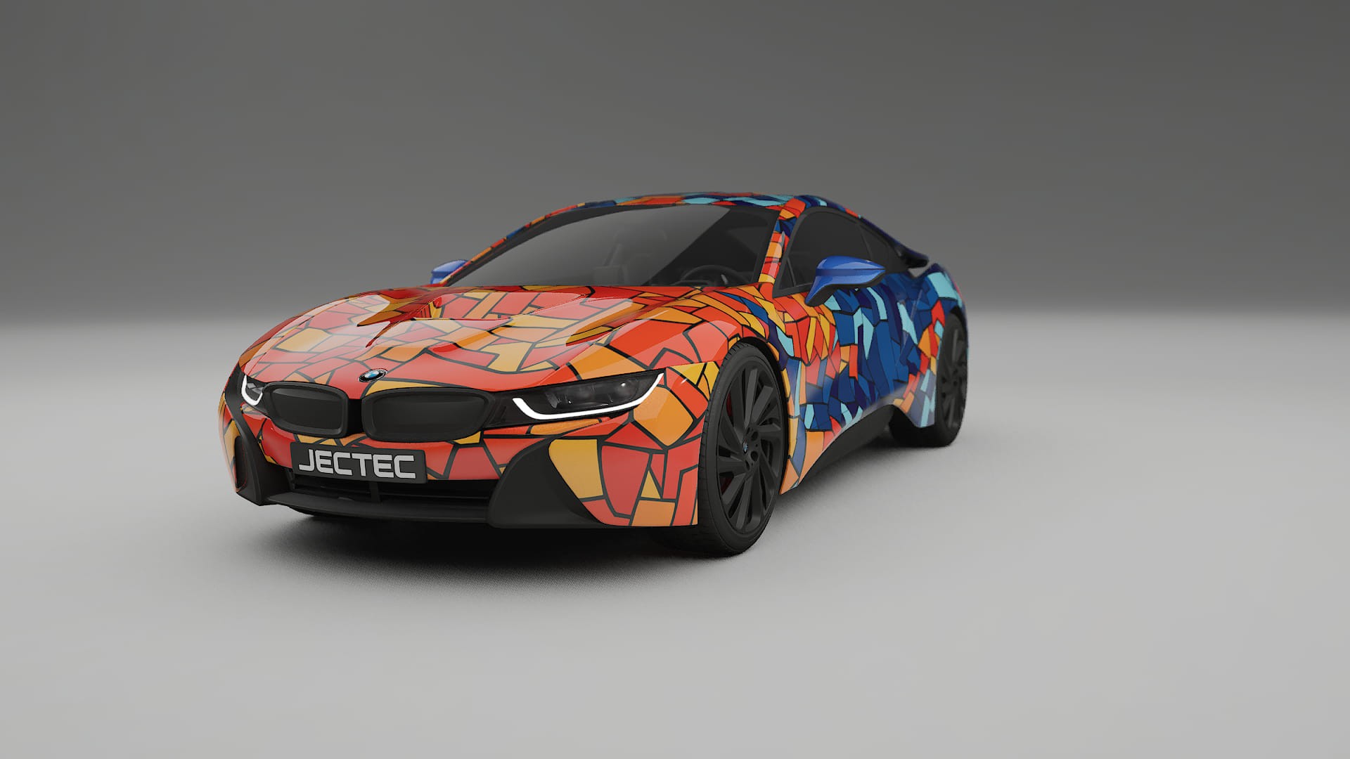 BMW I8 I12 BARCELONA – Designet Wrap PPF-sæt i printbart polyurethanfilm