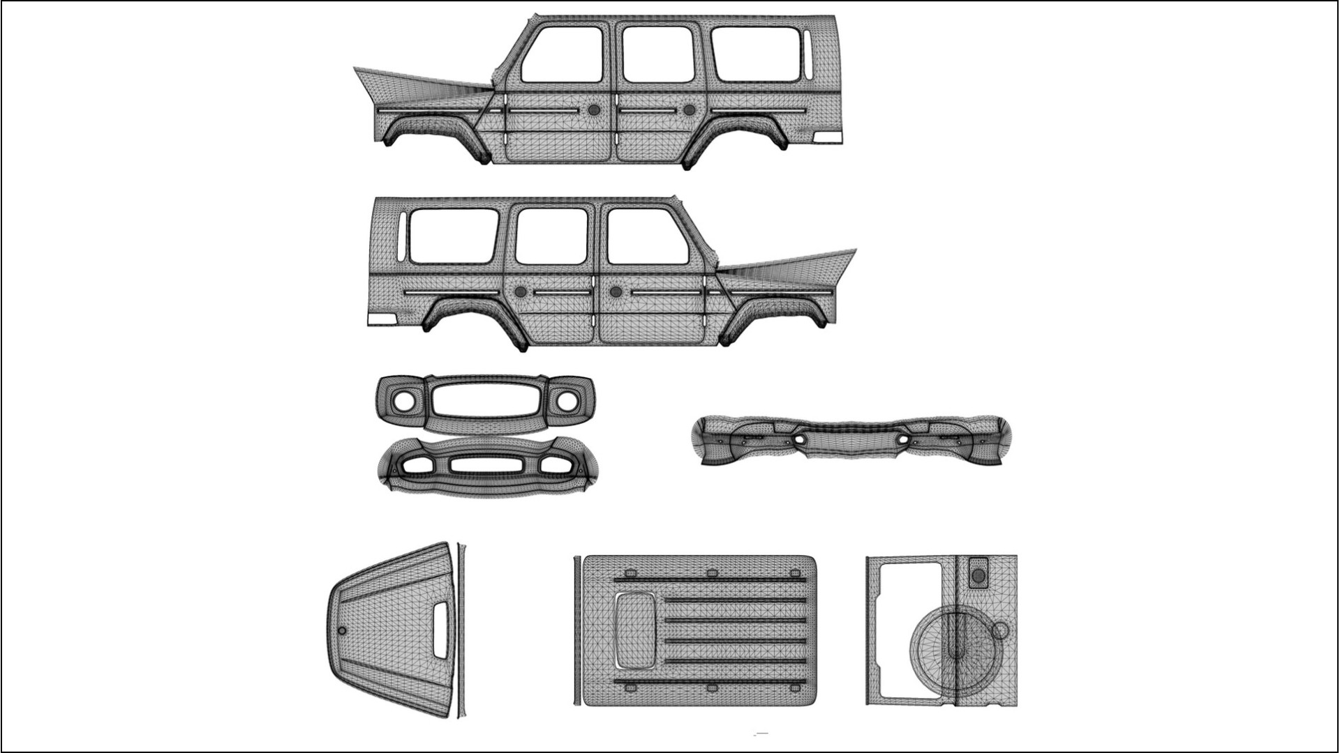 Mercedes G63 AMG W463A BARCELONA – Designet Wrap PPF-sæt i printbart polyurethanfilm 2