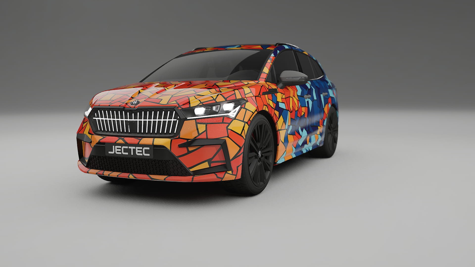 Škoda Enyaq MEB BARCELONA – Designet Wrap PPF-sæt i printbart polyurethanfilm