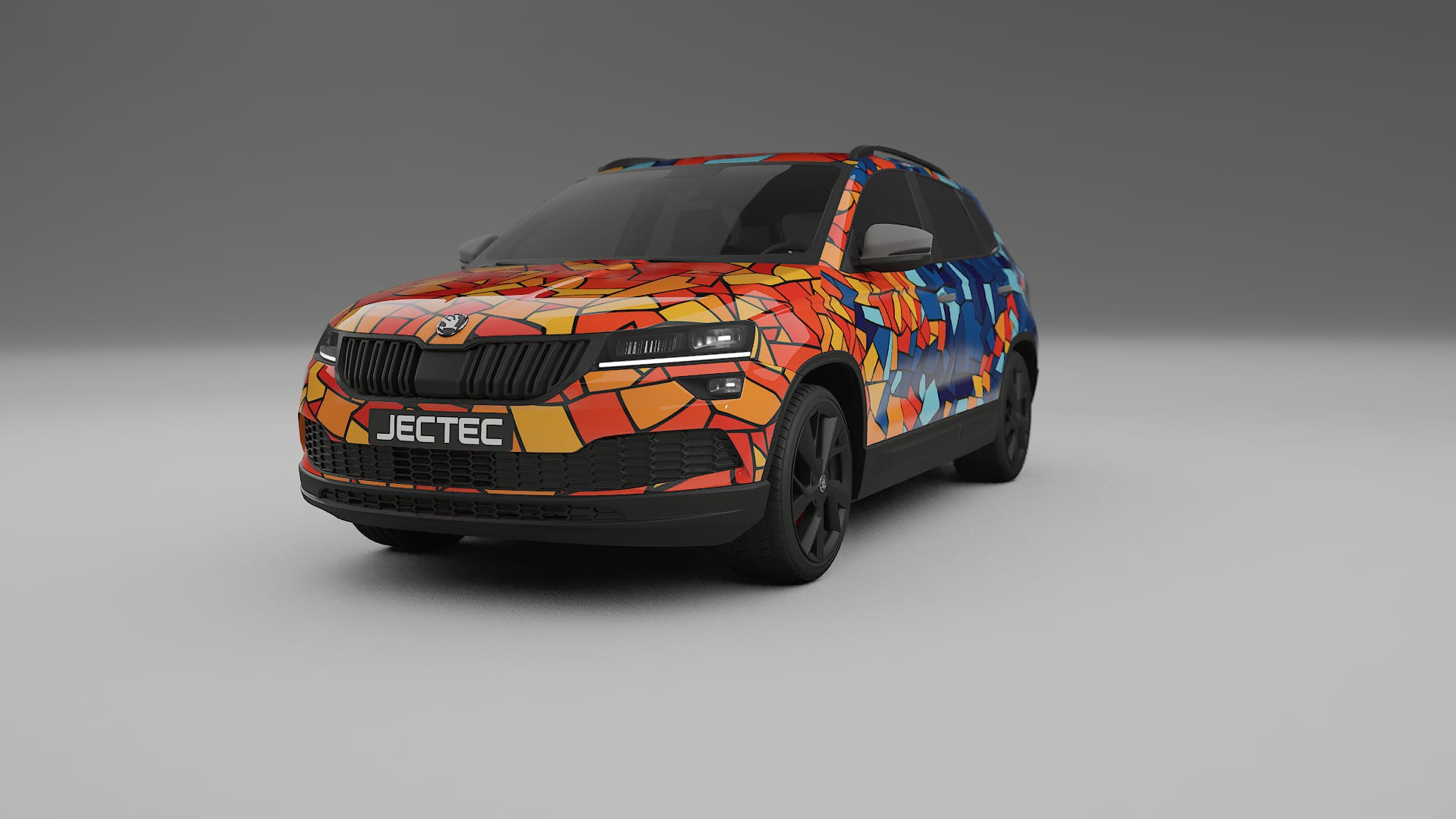 Škoda Karoq NU7 BARCELONA – Designet Wrap PPF-sæt i printbart polyurethanfilm