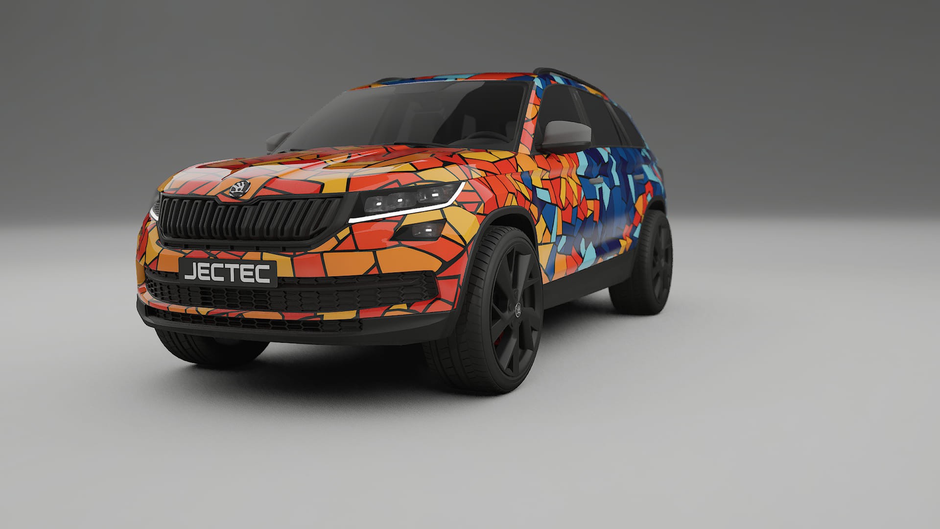 Škoda Kodiaq NS7 BARCELONA – Designet Wrap PPF-sæt i printbart polyurethanfilm