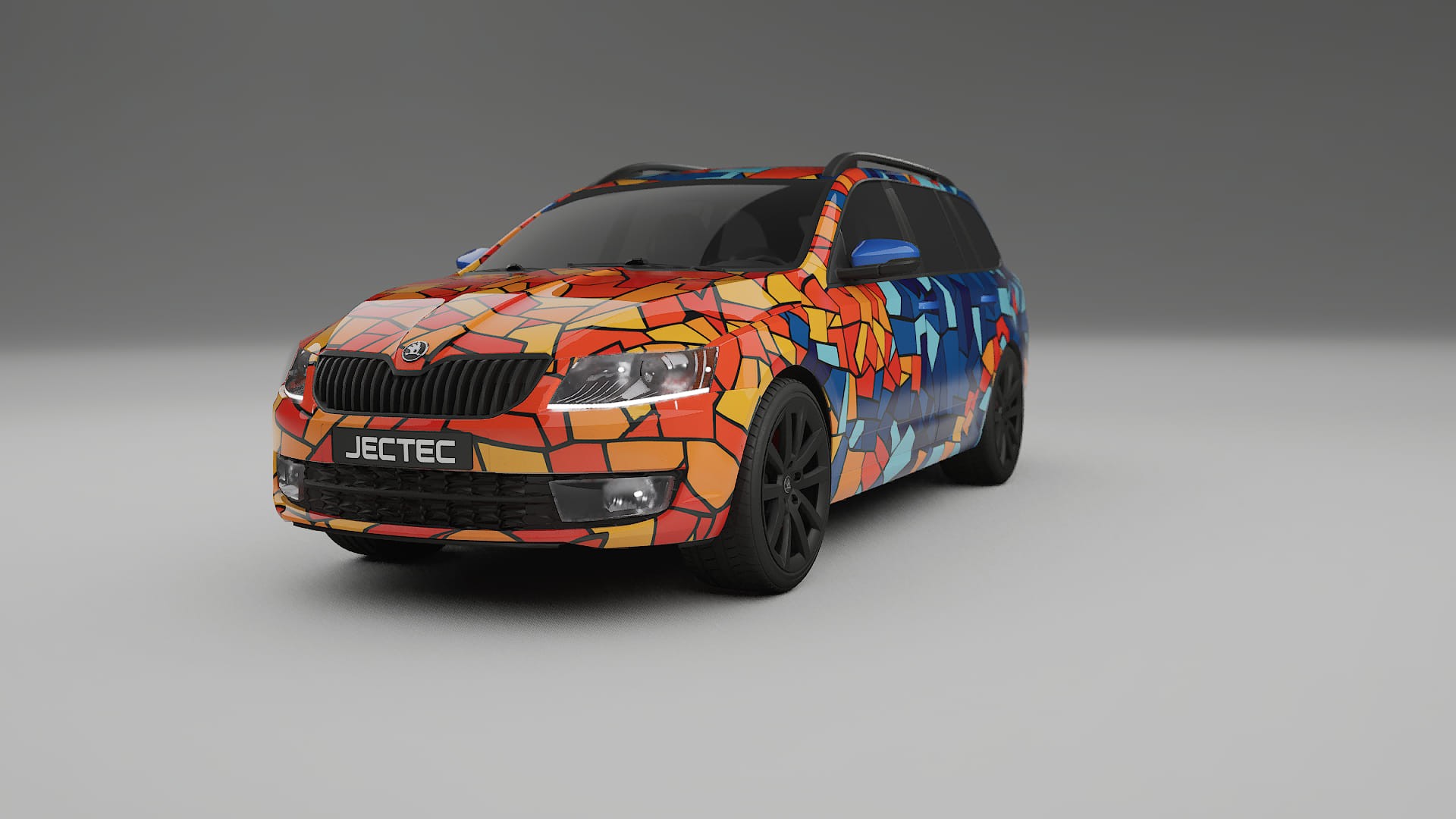 Škoda Octavia combi 5E BARCELONA – Designet Wrap PPF-sæt i printbart polyurethanfilm