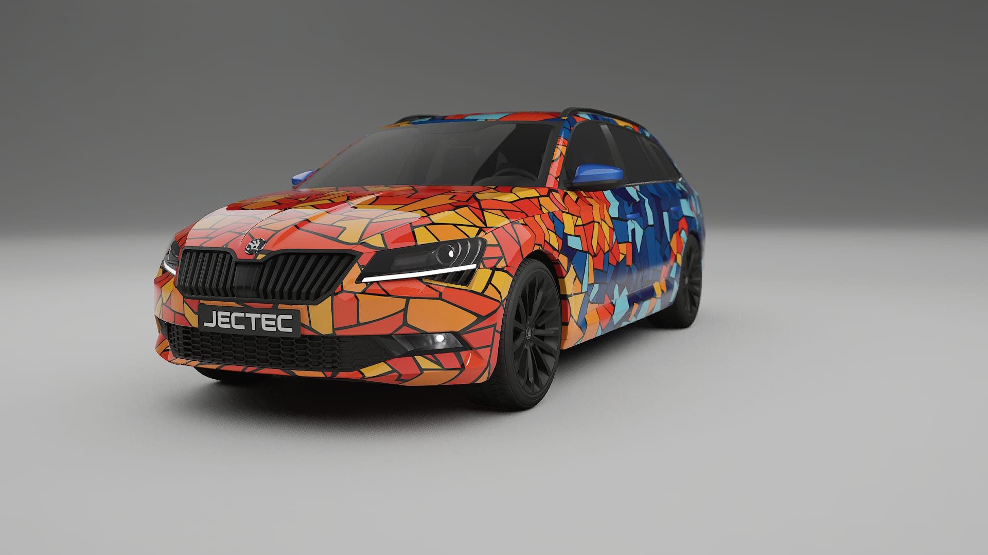 Škoda Superb B8 BARCELONA – Designet Wrap PPF-sæt i printbart polyurethanfilm