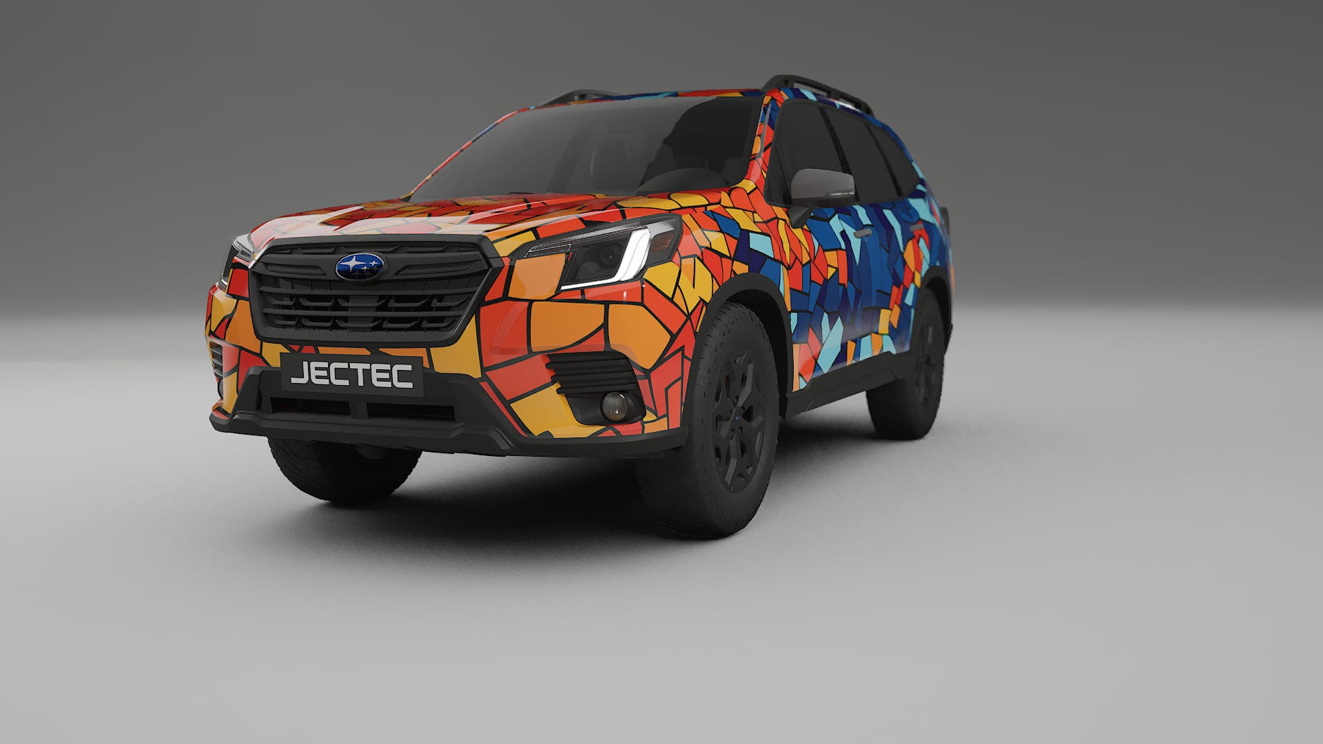 Subaru Forester V SK prefacelift pre-LCI BARCELONA – Designet Wrap PPF-sæt i printbart polyurethanfilm