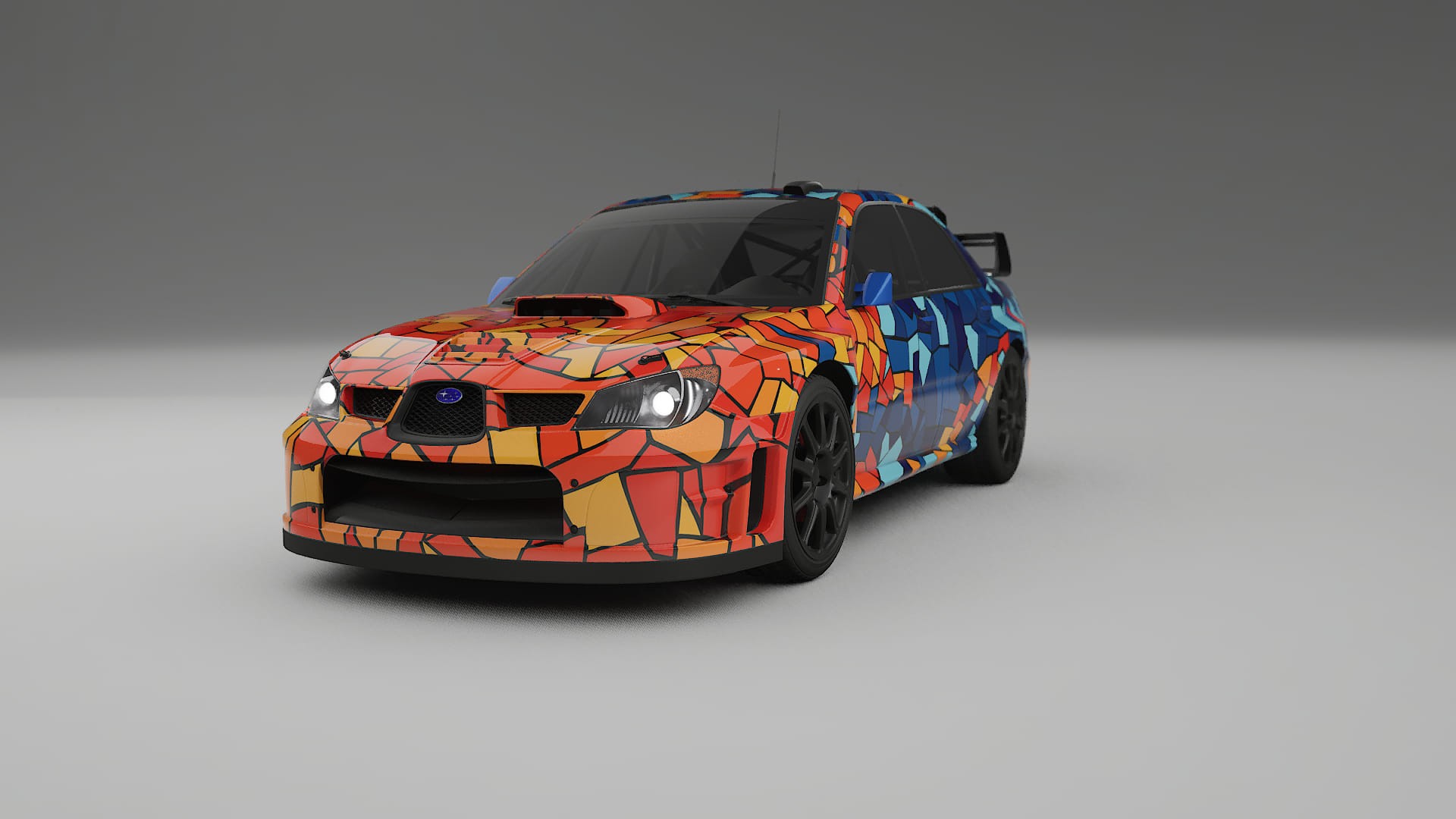 Subaru Impreza WRC GD BARCELONA – Designet Wrap PPF-sæt i printbart polyurethanfilm
