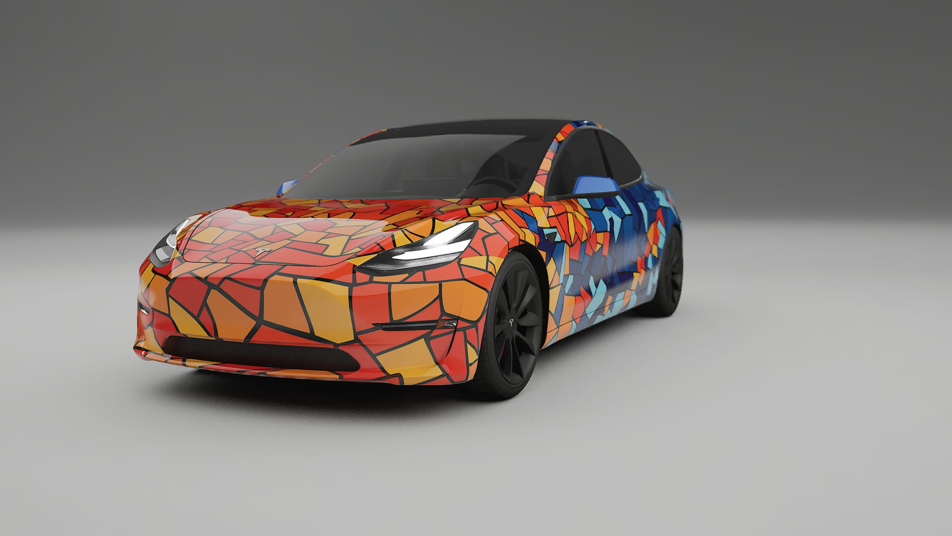 Tesla Model 3 BARCELONA – Designet Wrap PPF-sæt i printbart polyurethanfilm