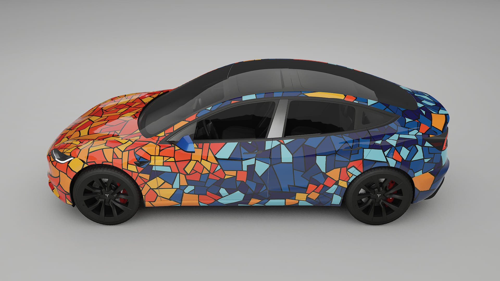 Tesla Model 3 Highland BARCELONA – Designet Wrap PPF-sæt i printbart polyurethanfilm