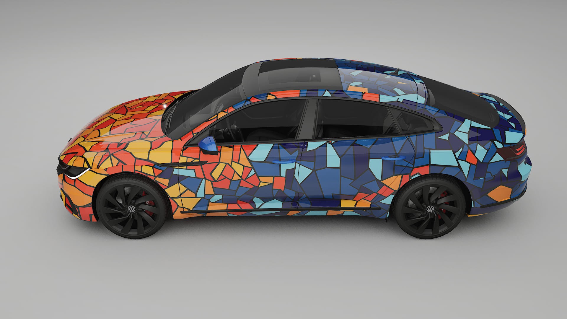 VW Arteon R 3H prefacelift pre-LCI BARCELONA – Designet Wrap PPF-sæt i printbart polyurethanfilm