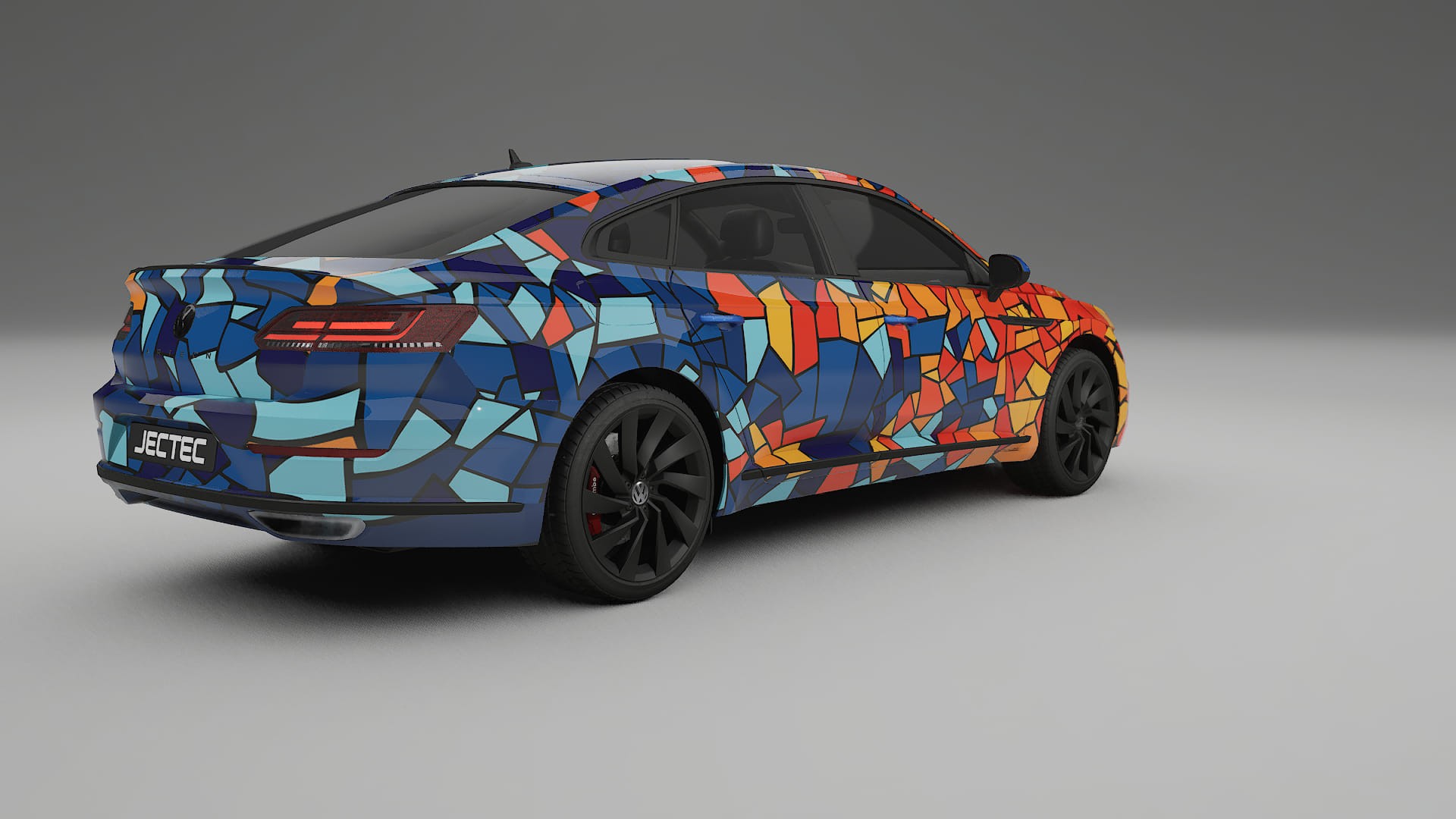 VW Arteon R 3H prefacelift pre-LCI BARCELONA – Designet Wrap PPF-sæt i printbart polyurethanfilm