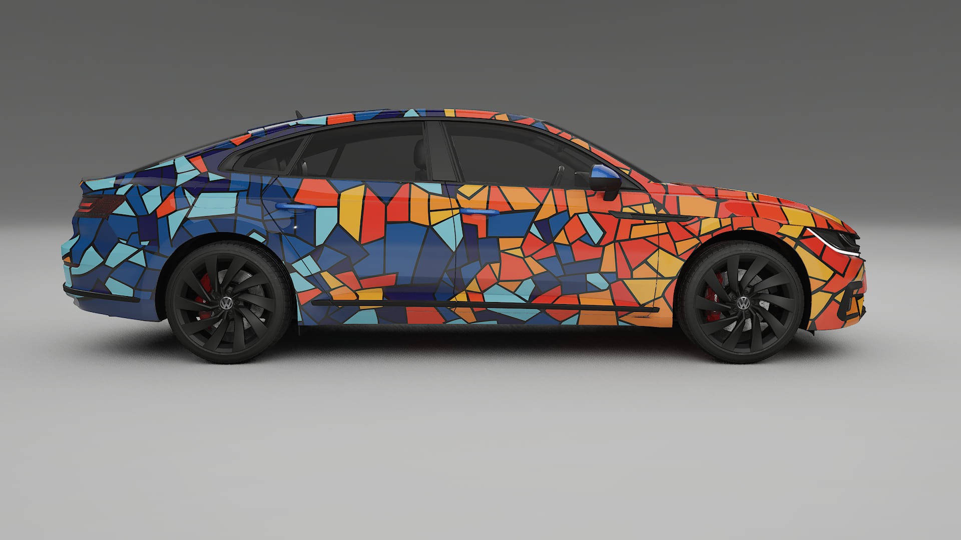 VW Arteon R 3H prefacelift pre-LCI BARCELONA – Designet Wrap PPF-sæt i printbart polyurethanfilm