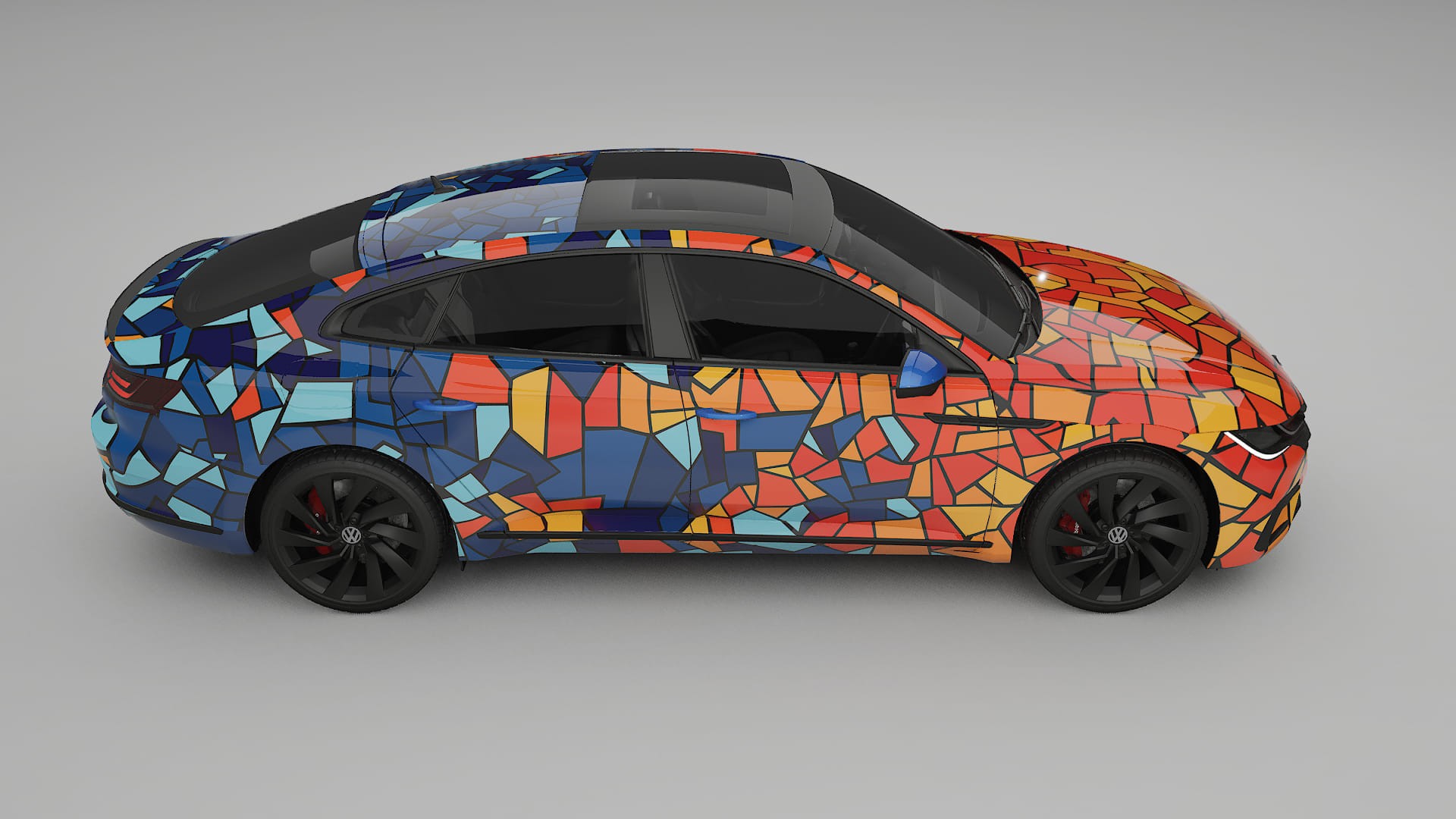 VW Arteon R 3H prefacelift pre-LCI BARCELONA – Designet Wrap PPF-sæt i printbart polyurethanfilm