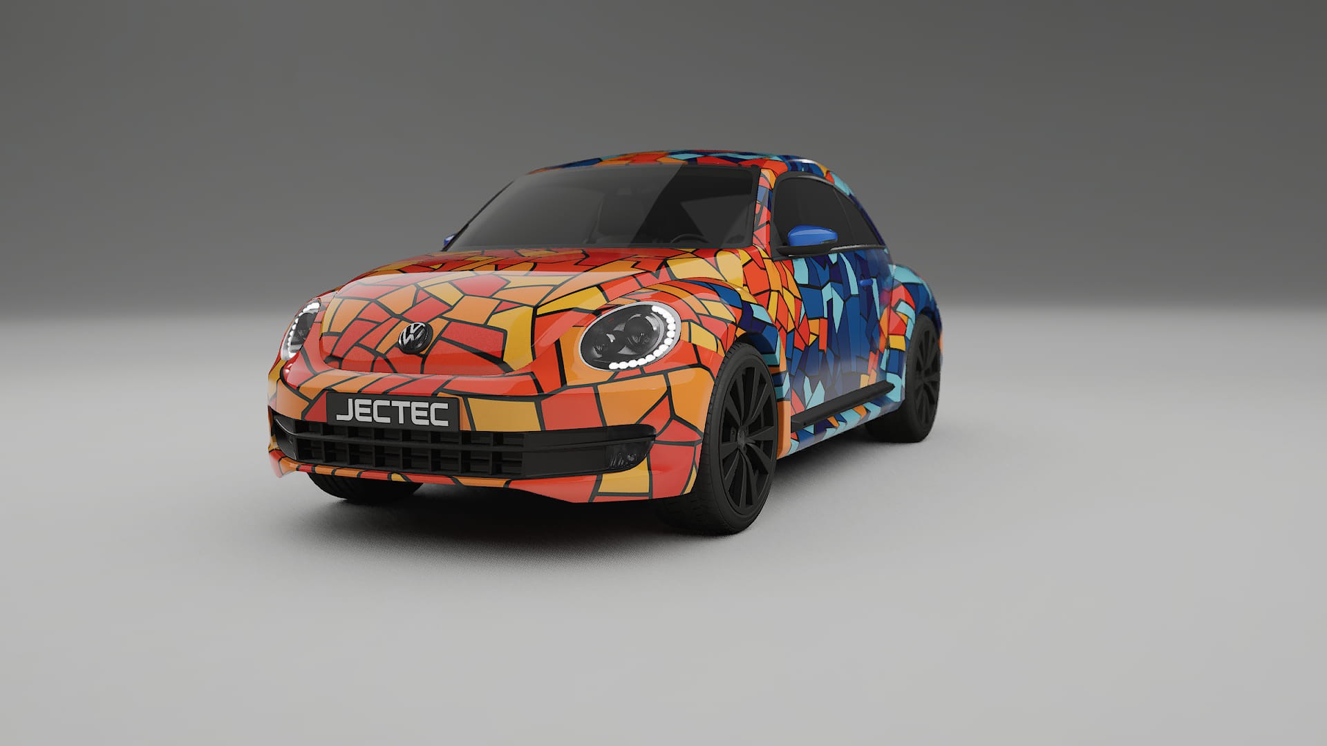 VW Beetle A5 prefacelift pre-LCI BARCELONA – Designet Wrap PPF-sæt i printbart polyurethanfilm