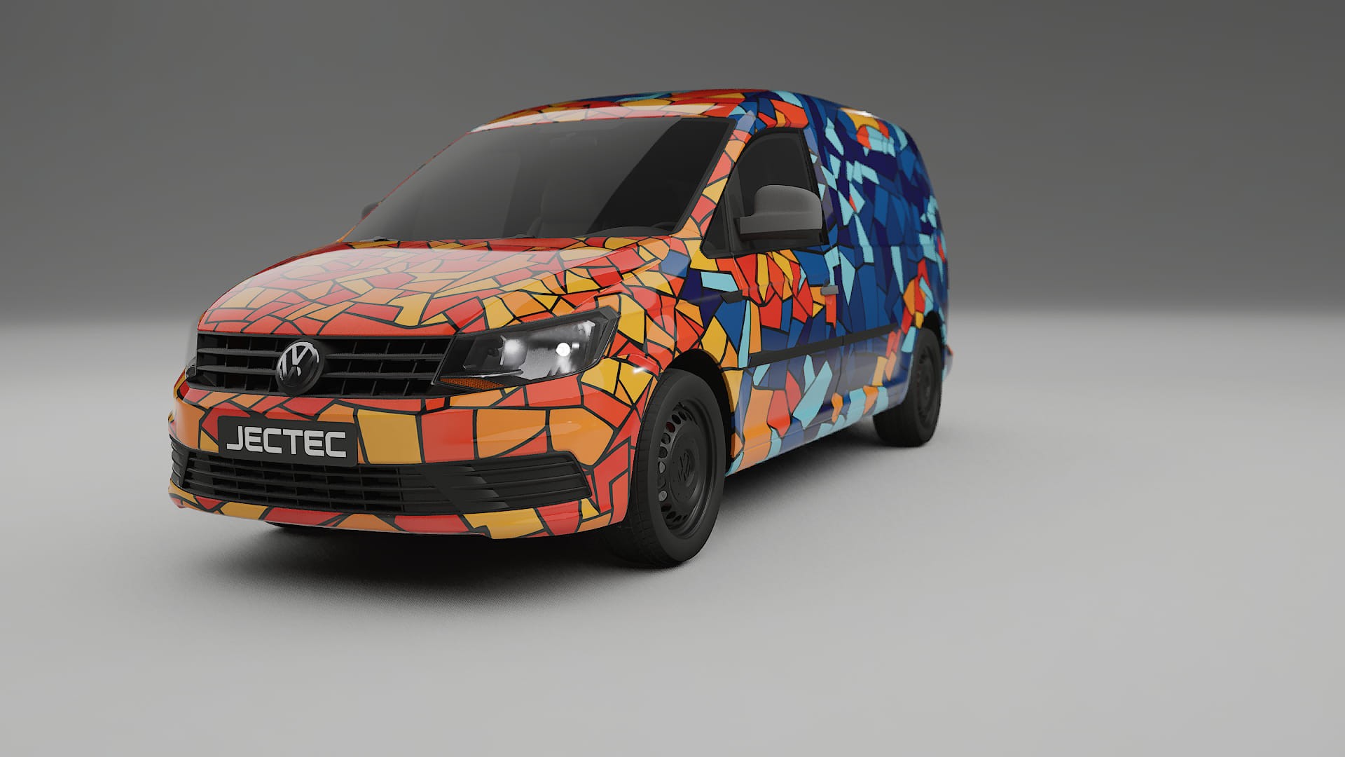 VW Caddy Maxi SB BARCELONA – Designet Wrap PPF-sæt i printbart polyurethanfilm