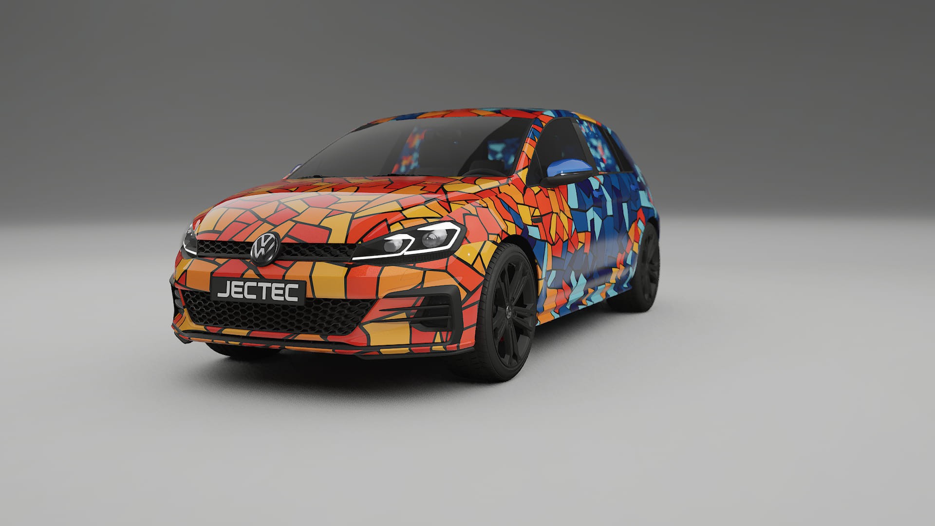 VW Golf Mk7 BARCELONA – Designet Wrap PPF-sæt i printbart polyurethanfilm
