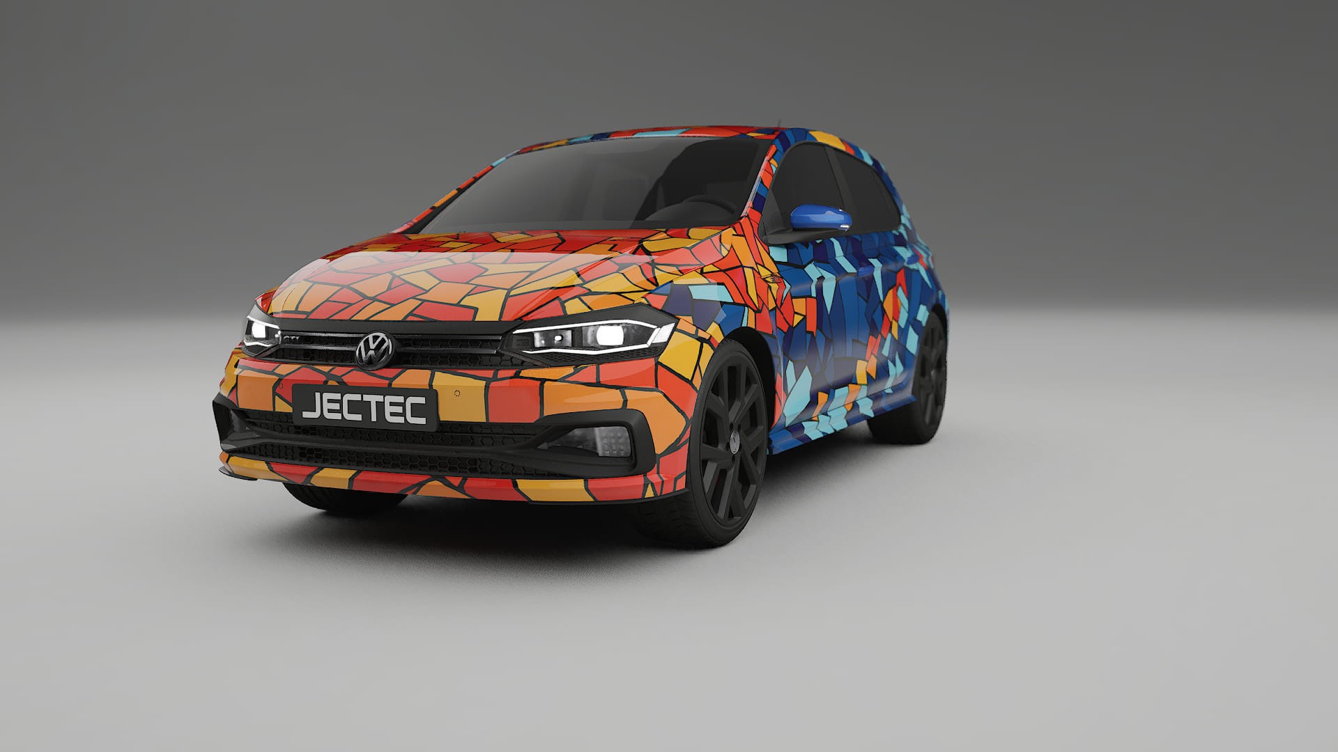 VW Polo GTI VI BARCELONA – Designet Wrap PPF-sæt i printbart polyurethanfilm