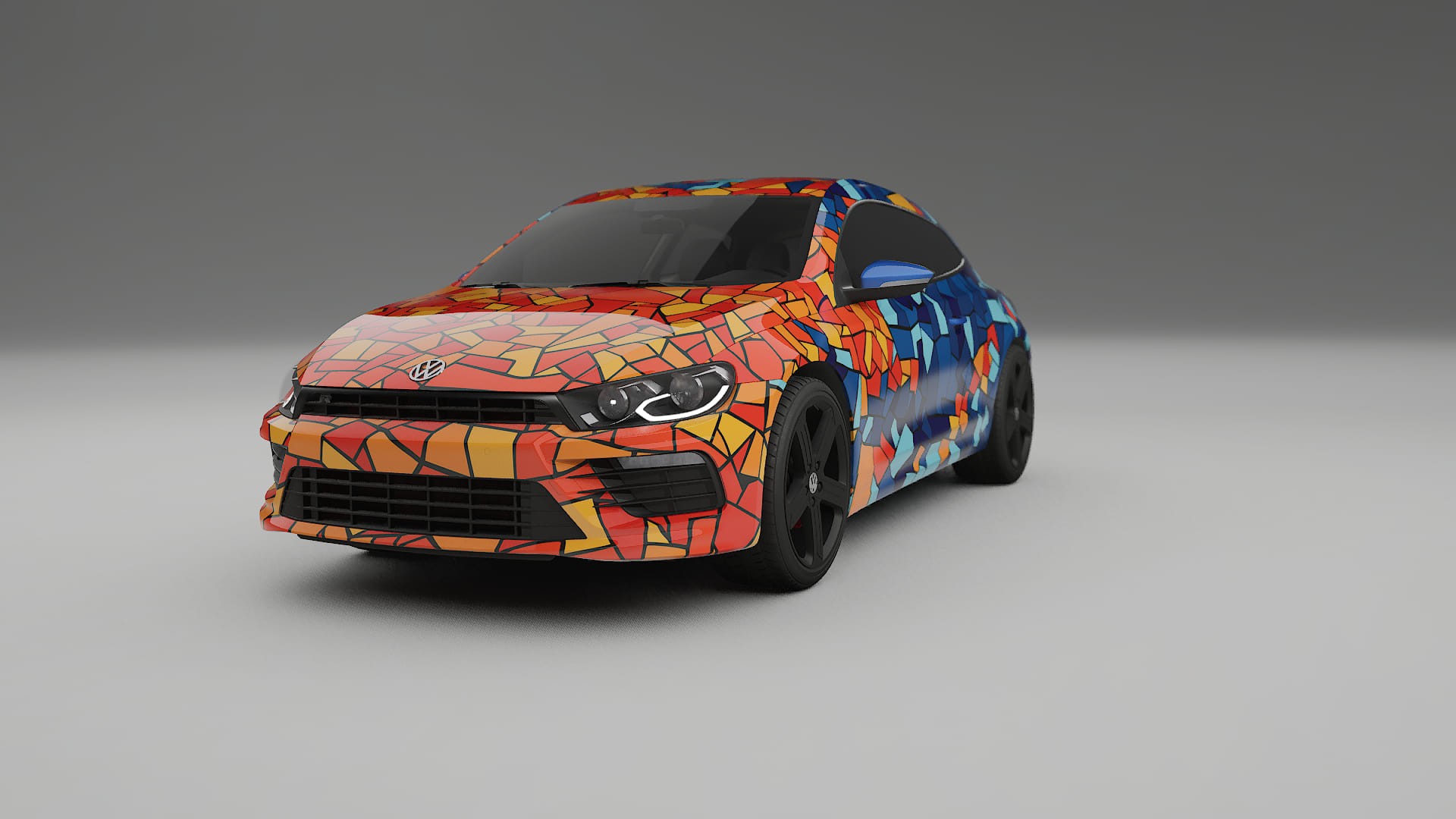 VW Scirocco R III BARCELONA – Designet Wrap PPF-sæt i printbart polyurethanfilm