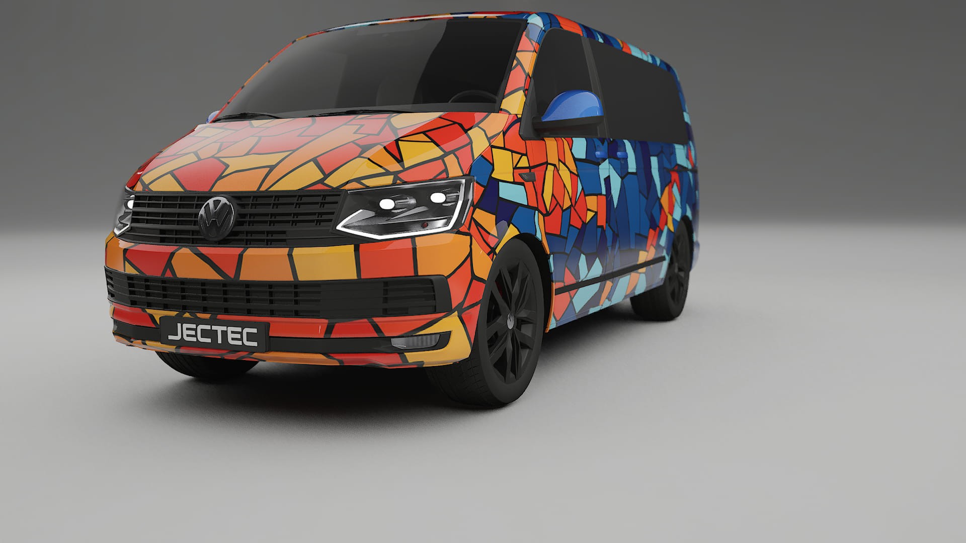 VW Transporter T6 Multivan BARCELONA – Designet Wrap PPF-sæt i printbart polyurethanfilm