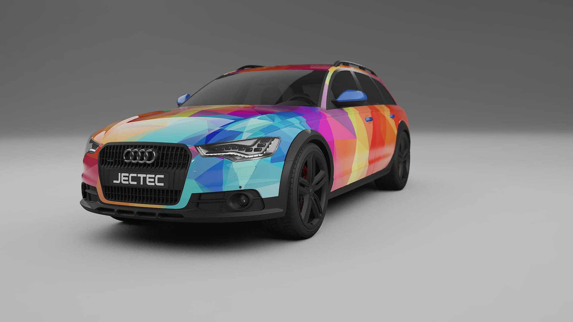 Audi A6 Allroad C7 prefacelift pre-LCI VECTOR VIBE – Designet Wrap PPF-sæt i printbart polyurethanfilm