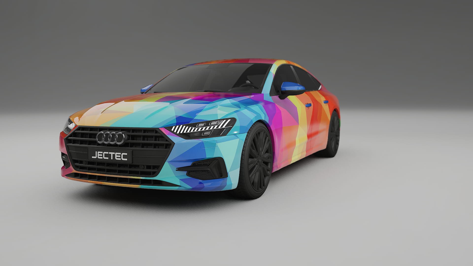 Audi A7 C8 Sportback prefacelift pre-LCI VECTOR VIBE – Designet Wrap PPF-sæt i printbart polyurethanfilm