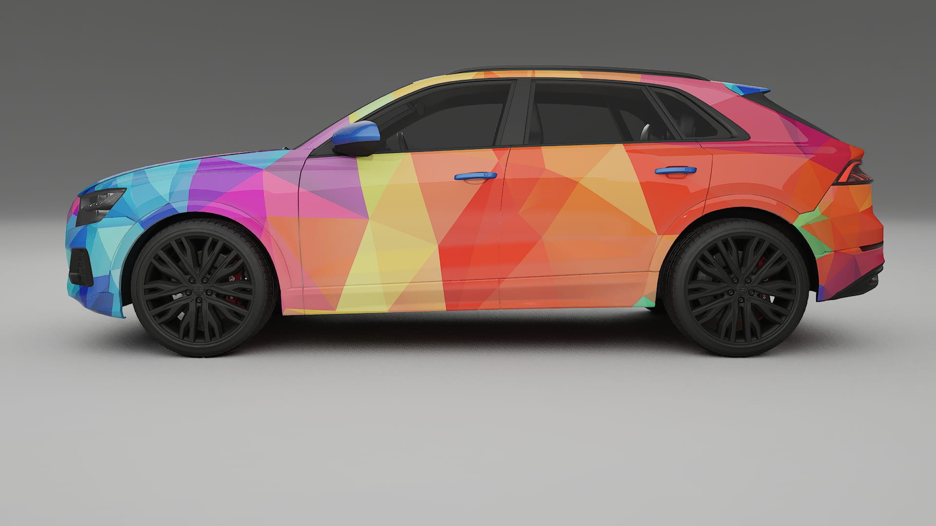 Audi Q8 F1 prefacelift pre-LCI VECTOR VIBE – Designet Wrap PPF-sæt i printbart polyurethanfilm
