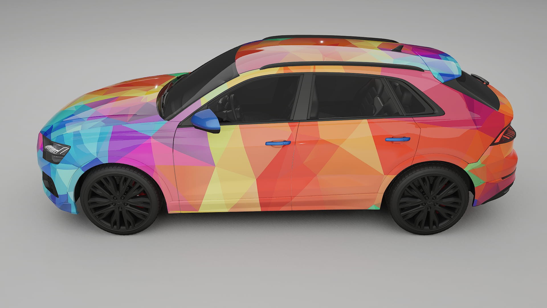 Audi Q8 F1 prefacelift pre-LCI VECTOR VIBE – Designet Wrap PPF-sæt i printbart polyurethanfilm