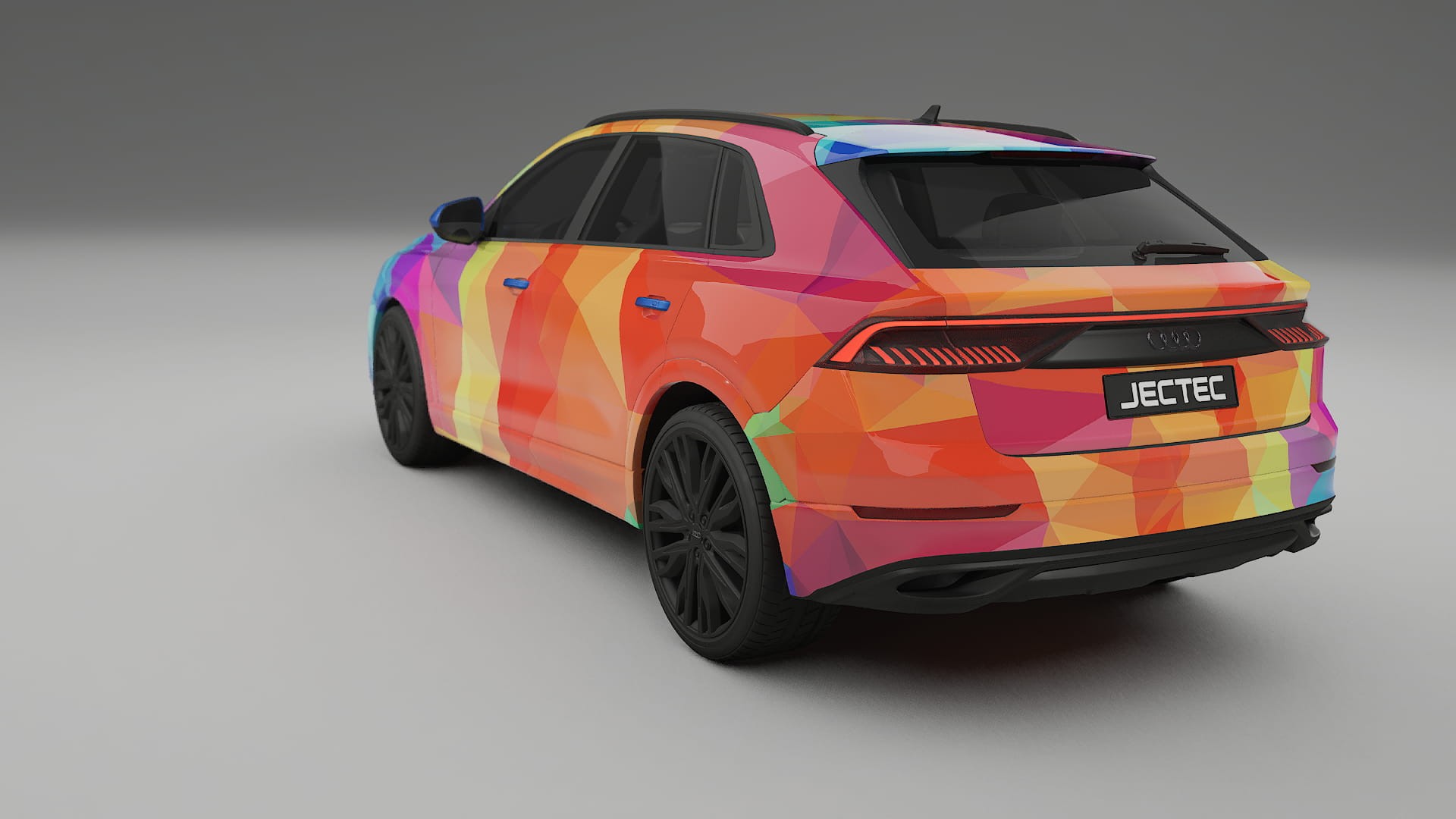 Audi Q8 F1 prefacelift pre-LCI VECTOR VIBE – Designet Wrap PPF-sæt i printbart polyurethanfilm
