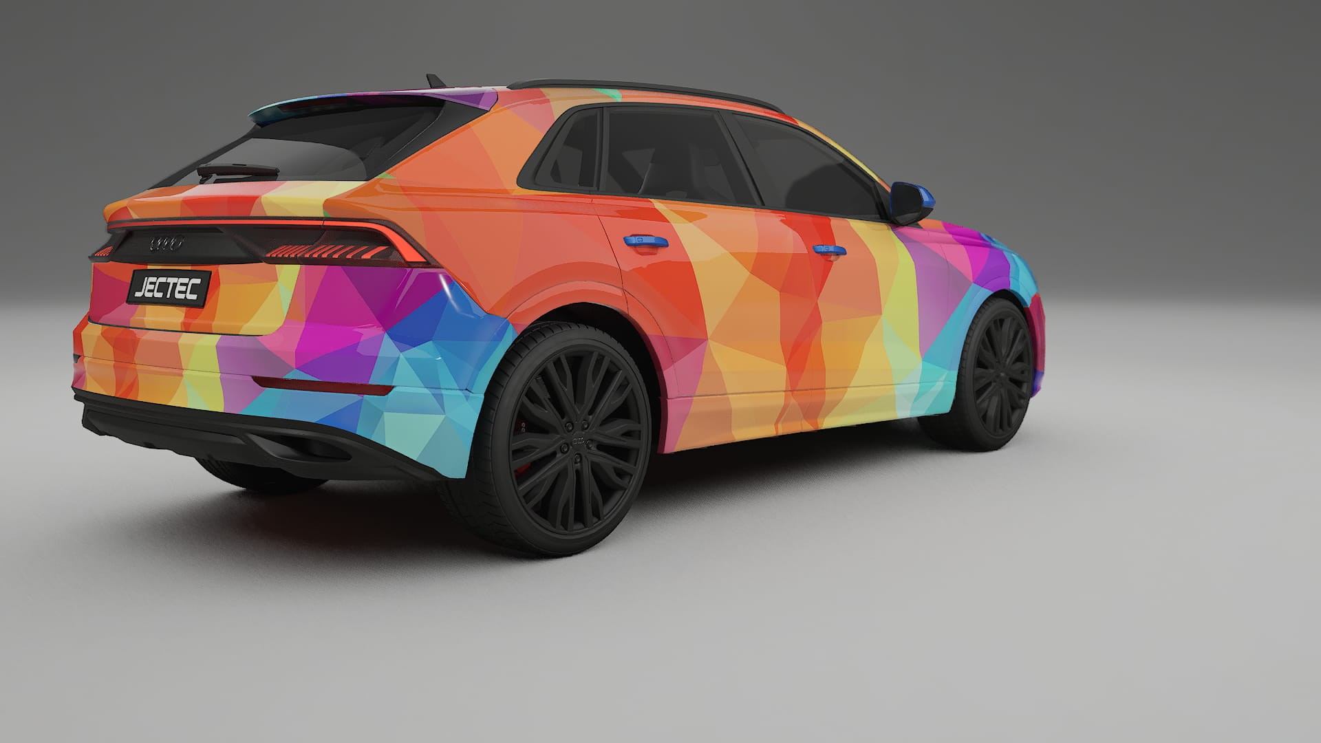 Audi Q8 F1 prefacelift pre-LCI VECTOR VIBE – Designet Wrap PPF-sæt i printbart polyurethanfilm