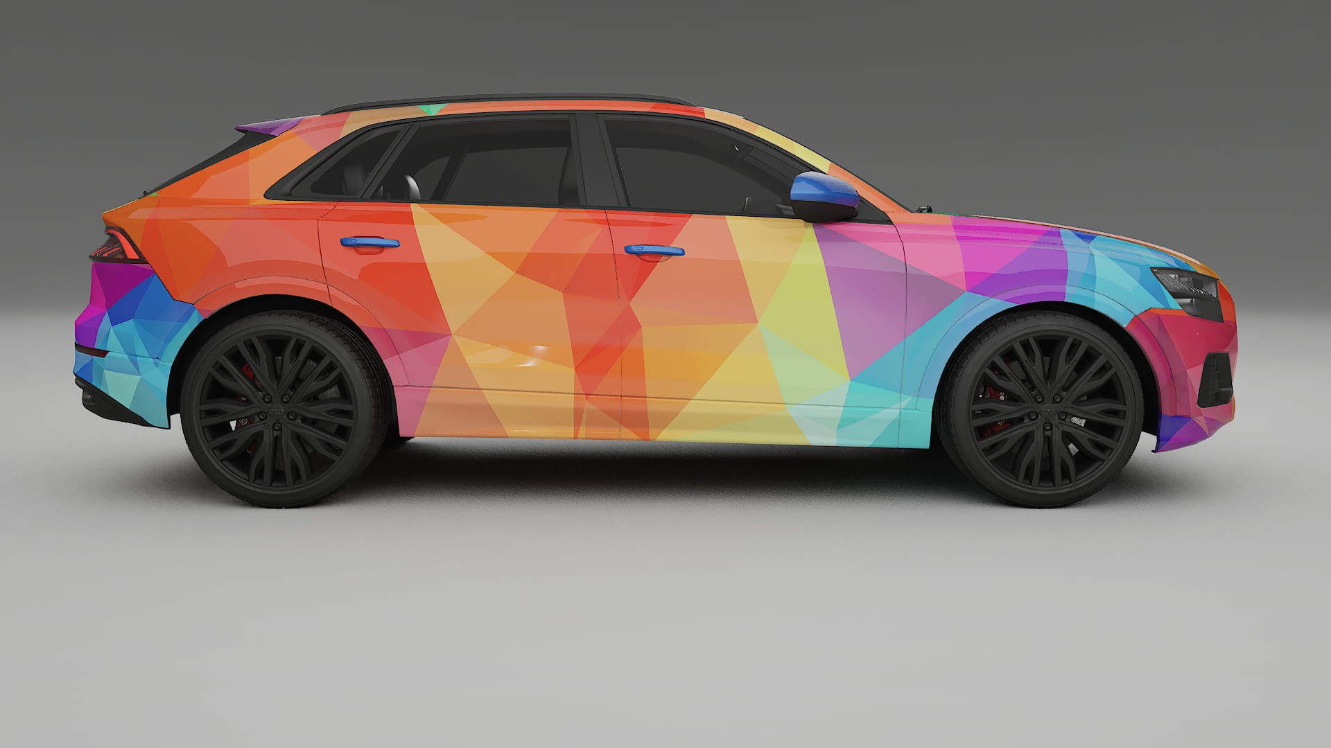 Audi Q8 F1 prefacelift pre-LCI VECTOR VIBE – Designet Wrap PPF-sæt i printbart polyurethanfilm