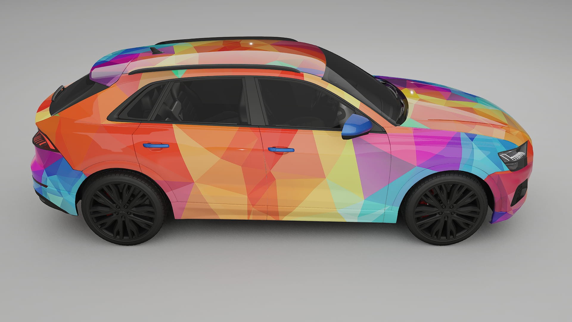 Audi Q8 F1 prefacelift pre-LCI VECTOR VIBE – Designet Wrap PPF-sæt i printbart polyurethanfilm