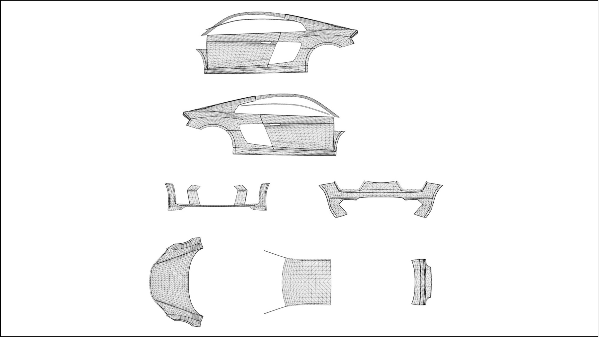 Audi R8 typ-4S prefacelift pre-LCI VECTOR VIBE – Designet Wrap PPF-sæt i printbart polyurethanfilm