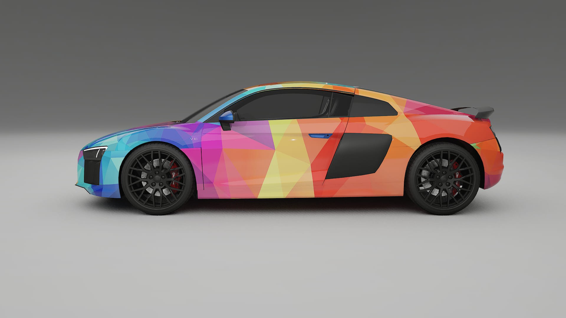 Audi R8 typ-4S prefacelift pre-LCI VECTOR VIBE – Designet Wrap PPF-sæt i printbart polyurethanfilm