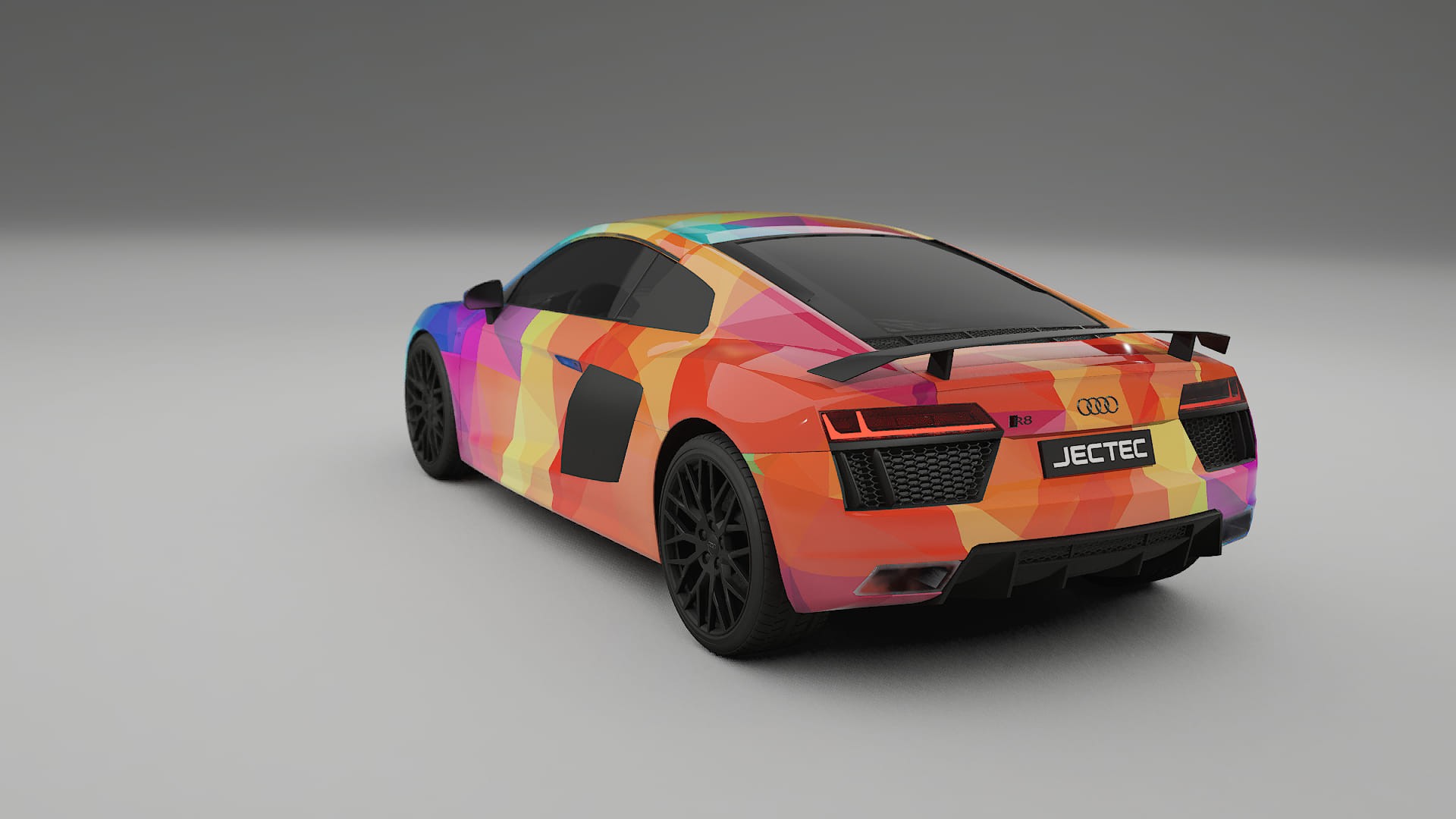 Audi R8 typ-4S prefacelift pre-LCI VECTOR VIBE – Designet Wrap PPF-sæt i printbart polyurethanfilm
