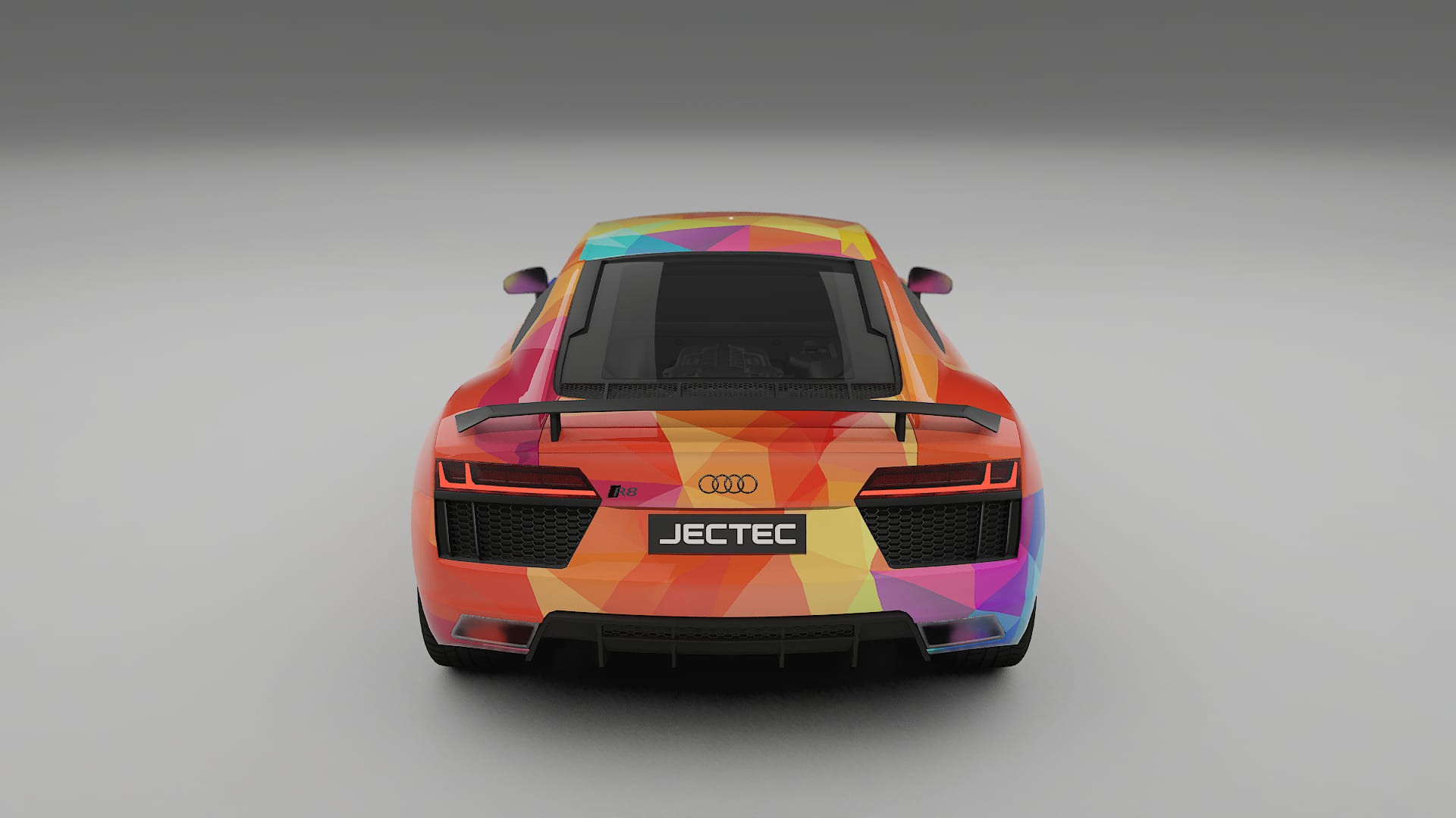 Audi R8 typ-4S prefacelift pre-LCI VECTOR VIBE – Designet Wrap PPF-sæt i printbart polyurethanfilm